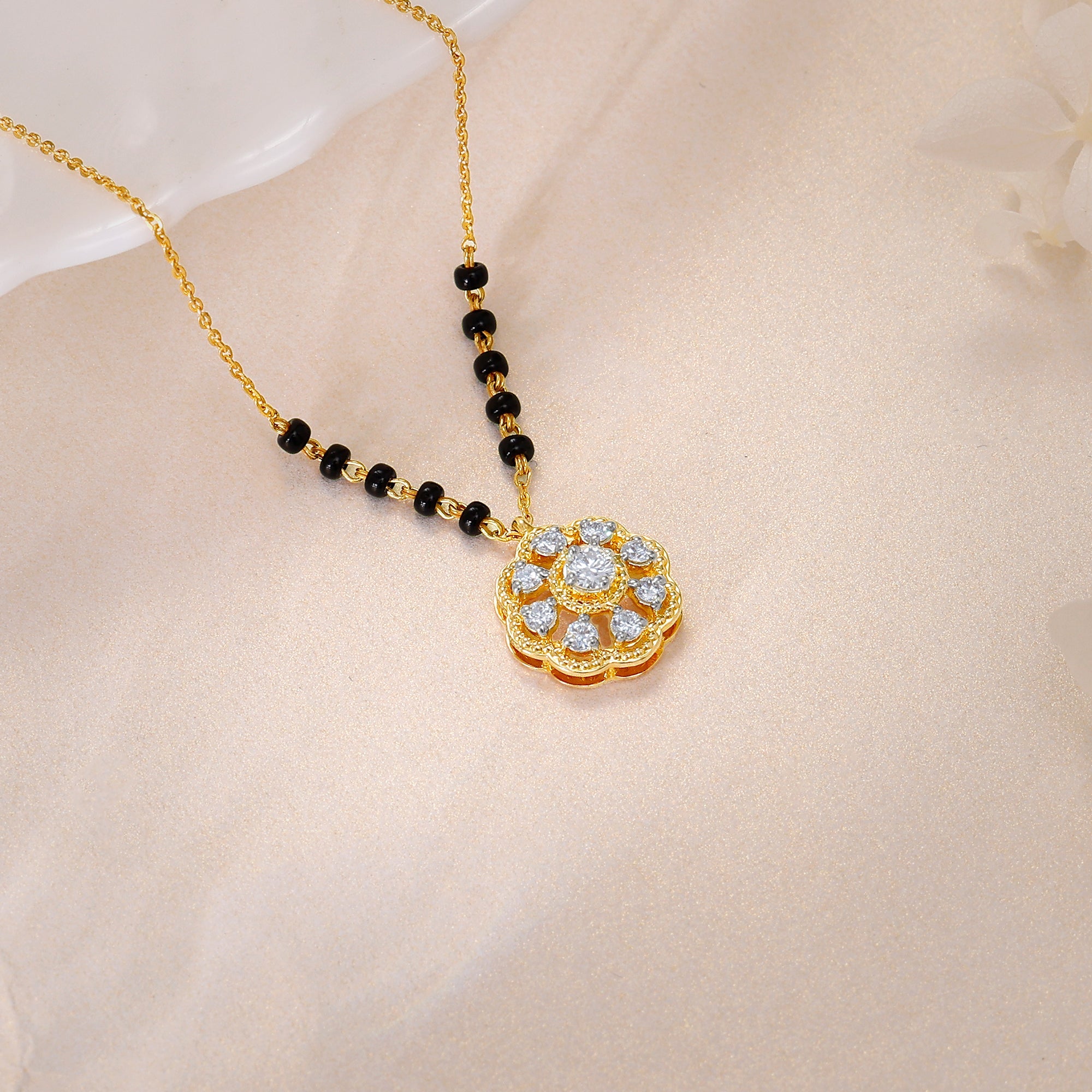 Gold Chaitra Lab Grown Diamond Mangalsutra
