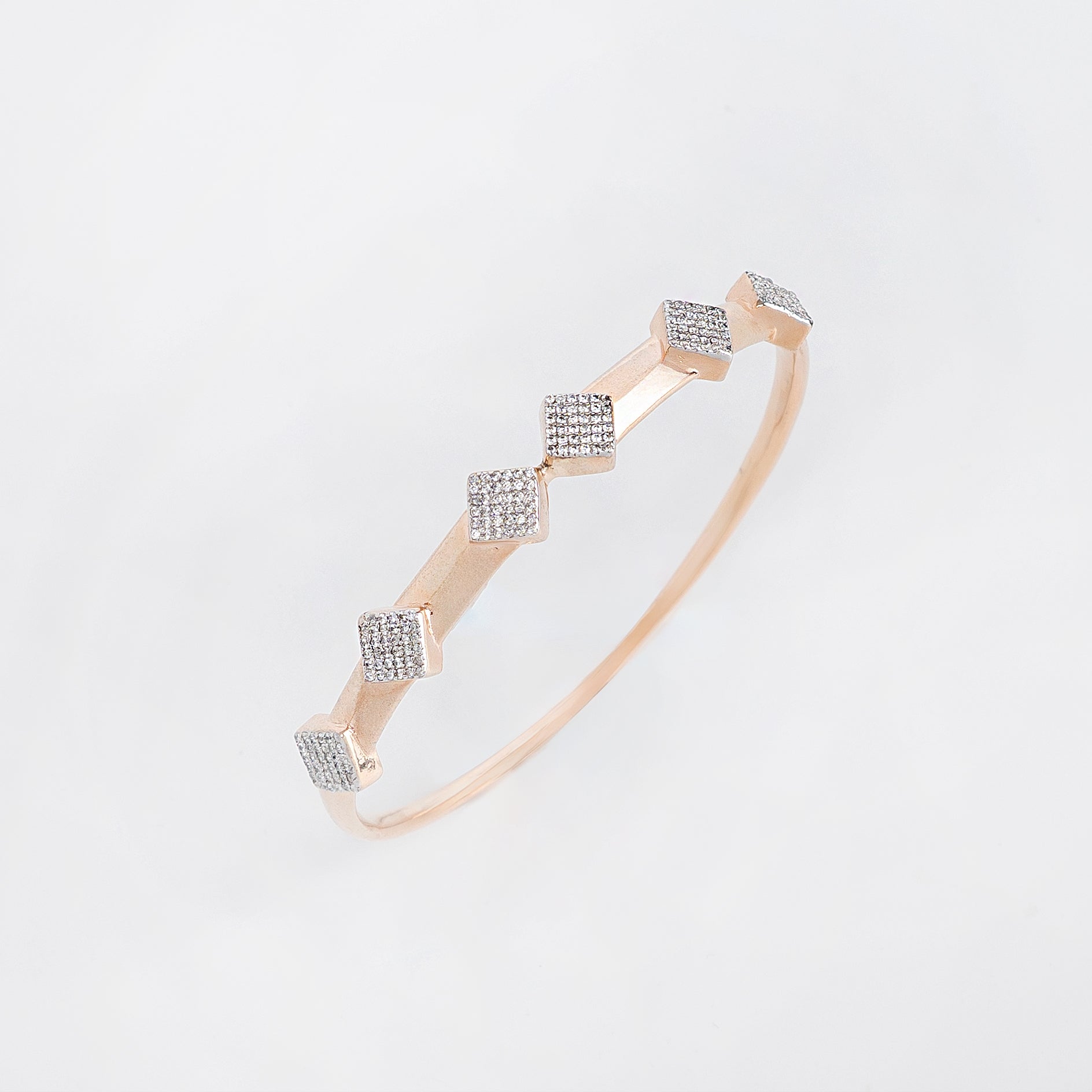 Nova Cube Bracelet – Premium Geometric Rose Gold Bracelet