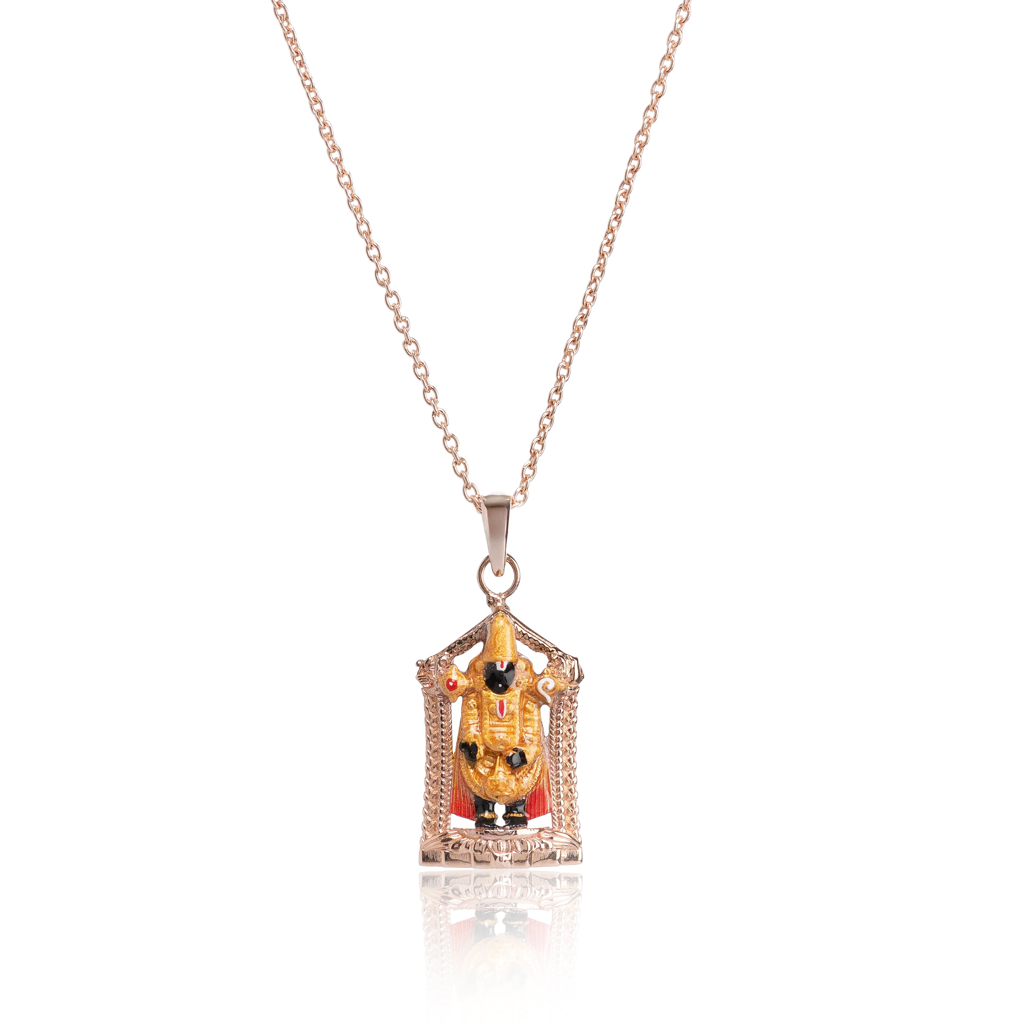 Divine Aura Pendant – Premium Spiritual Necklace in Rose Gold Finish