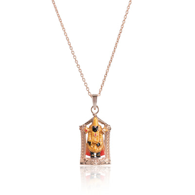Divine Aura Pendant – Premium Spiritual Necklace in Rose Gold Finish