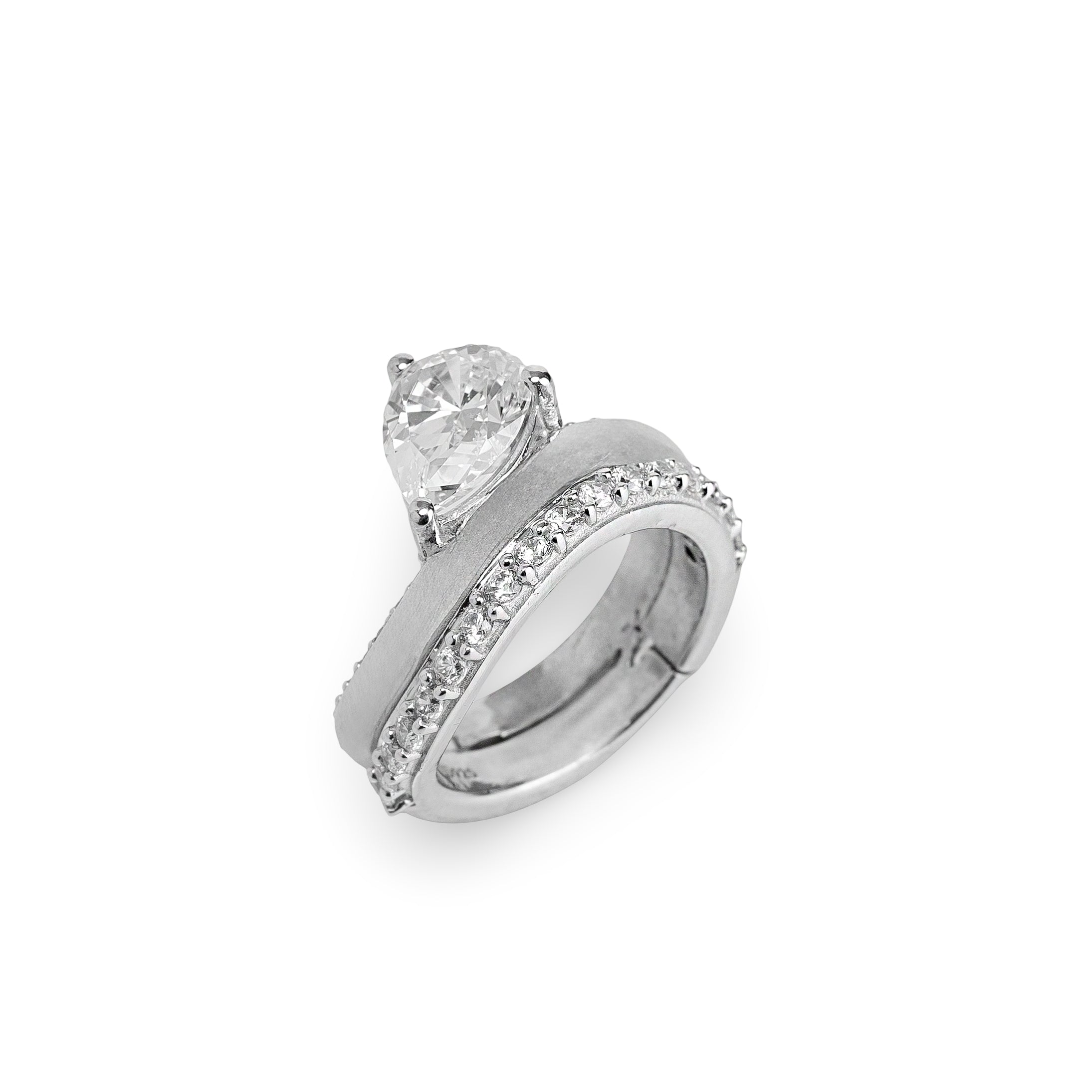 Eclipse Crown Ring – Premium Solitaire Band Ring in Silver Finish