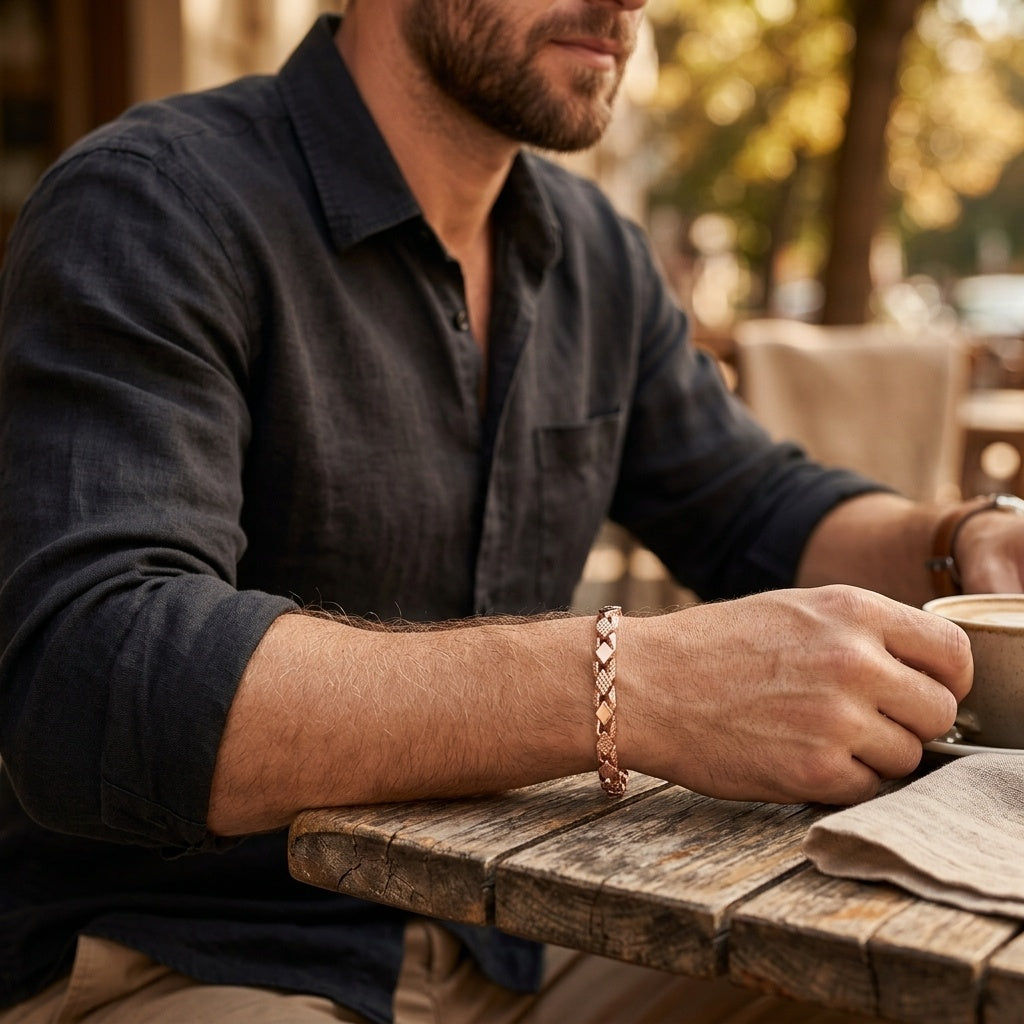 Rogue Weave Bracelet – Premium Unisex Braided Rose Gold Bracelet