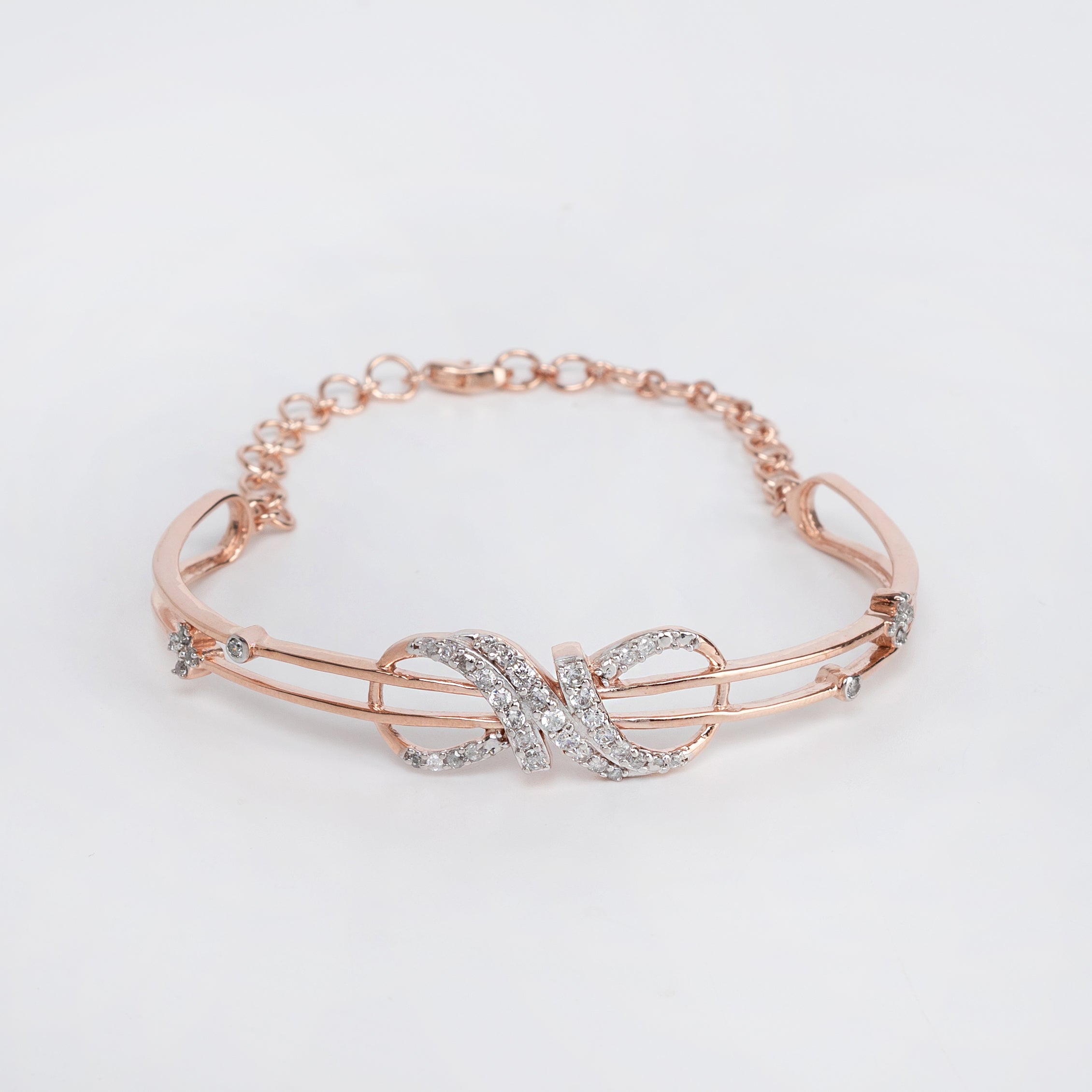 Infinity Aura Cuff – Premium Bracelet in Rose Gold Finish