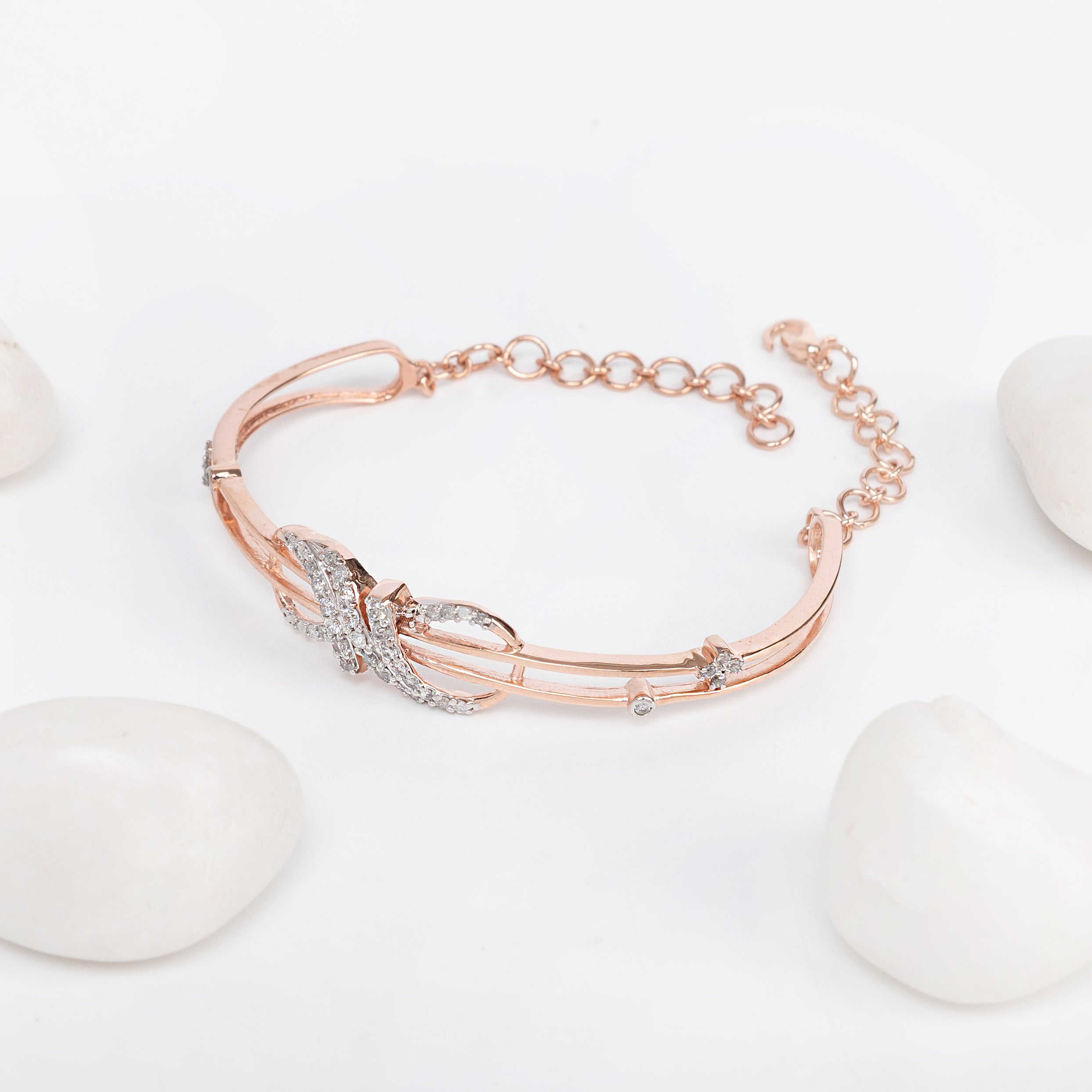 Infinity Aura Cuff – Premium Bracelet in Rose Gold Finish