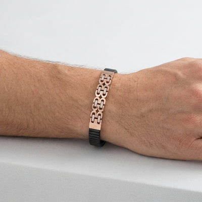 Echelon Link Bracelet – Premium Unisex Dual-Tone Geometric Bracelet