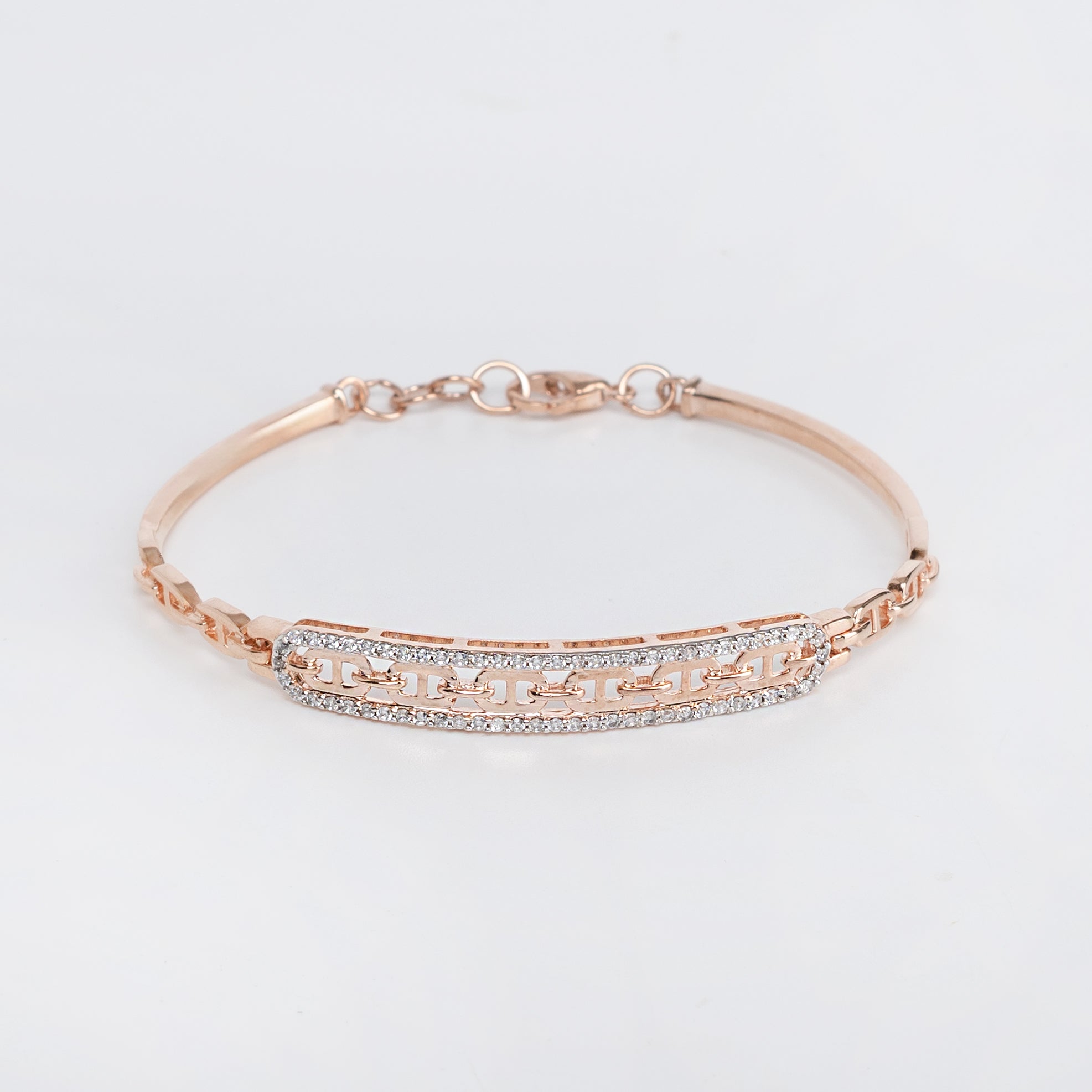 Aurelia Link Bracelet – Premium Chain Bracelet in Rose Gold Finish