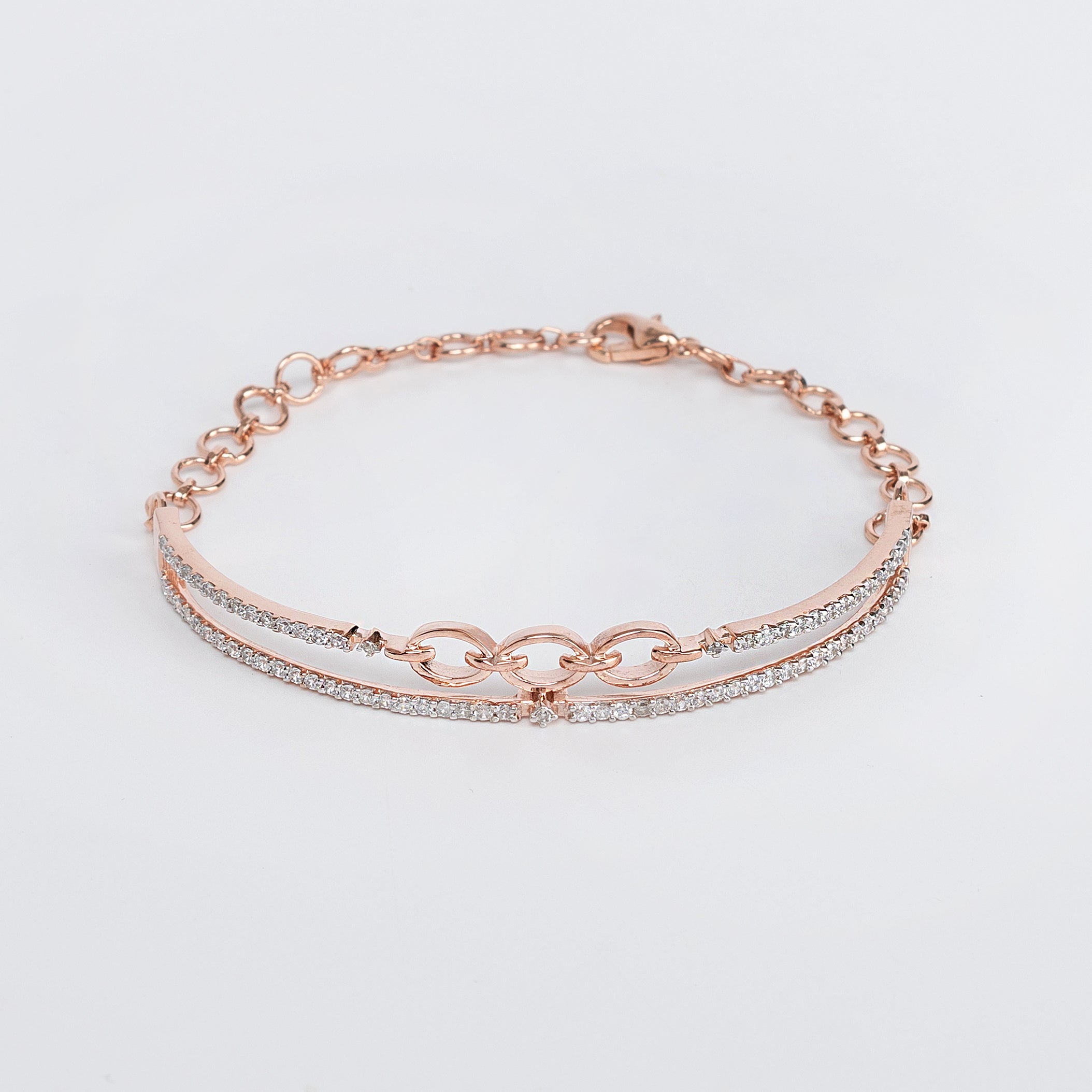 Eterna Link Bracelet – Premium Dual Layer Bracelet in Rose Gold Finish