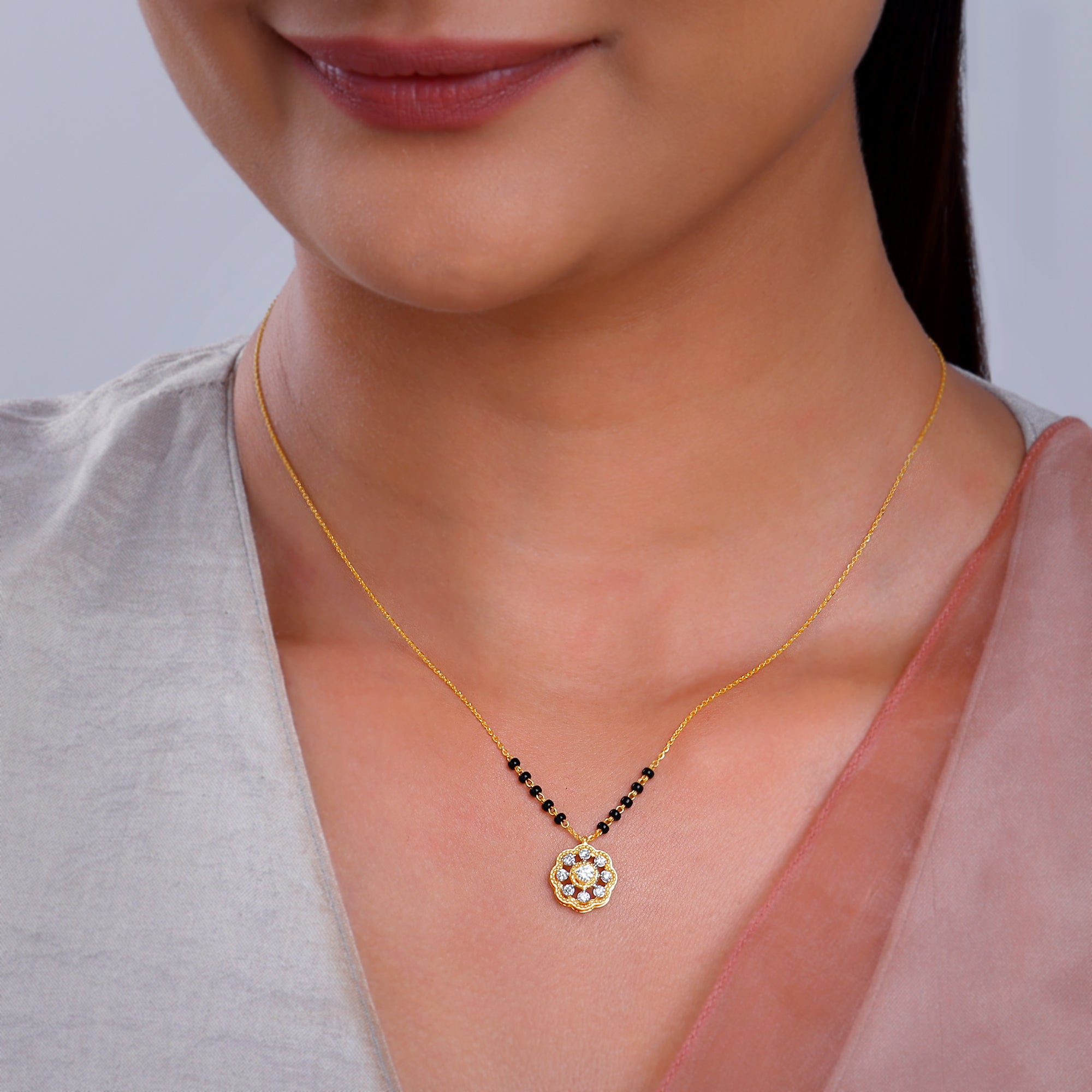 Gold Chaitra Lab Grown Diamond Mangalsutra