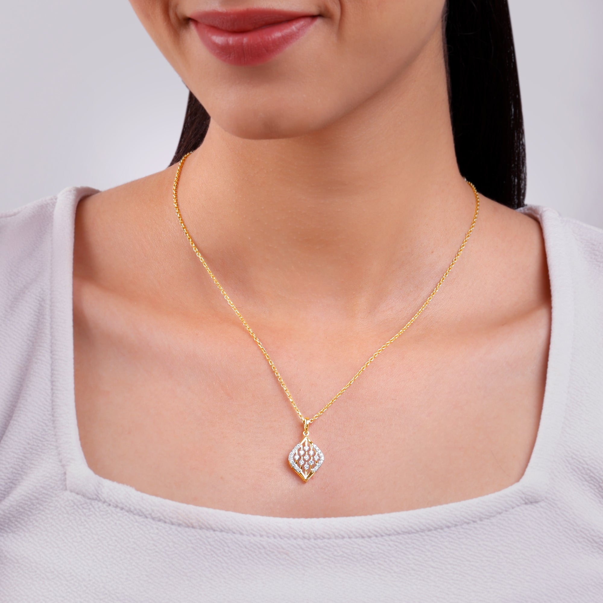 Gold Breezy Bling Lab Grown Diamond Pendant