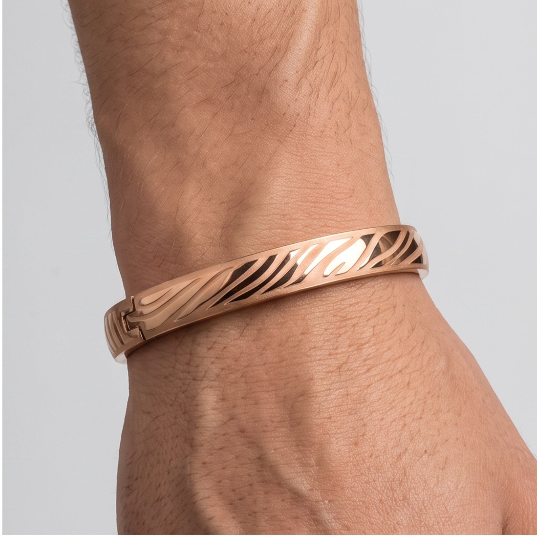 Aureon Pulse – Premium Men's Engraved Stainless Steel Bangle Bracelet