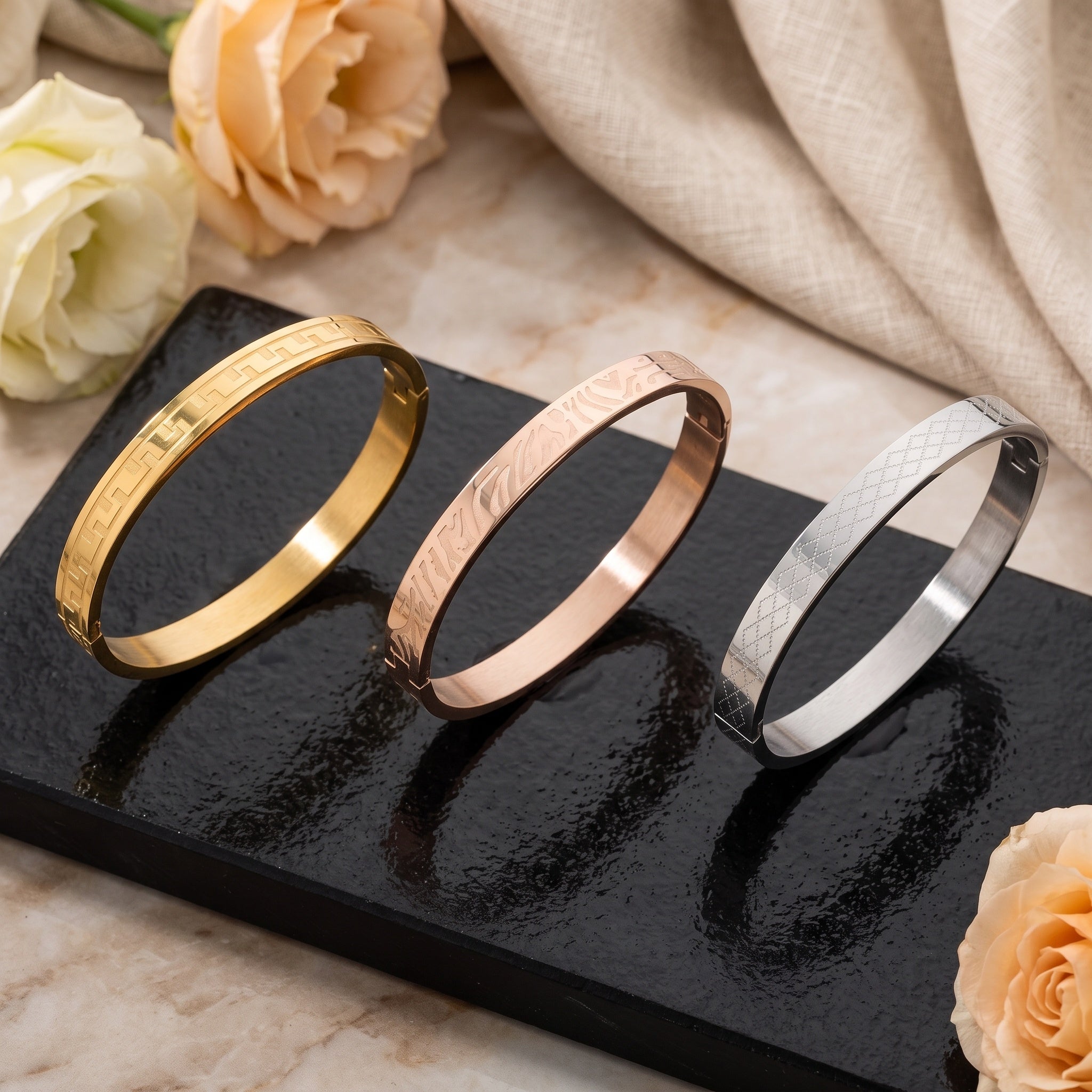Signature Luxe Combo – Premium Men's Stainless Steel Bracelet Combo Set