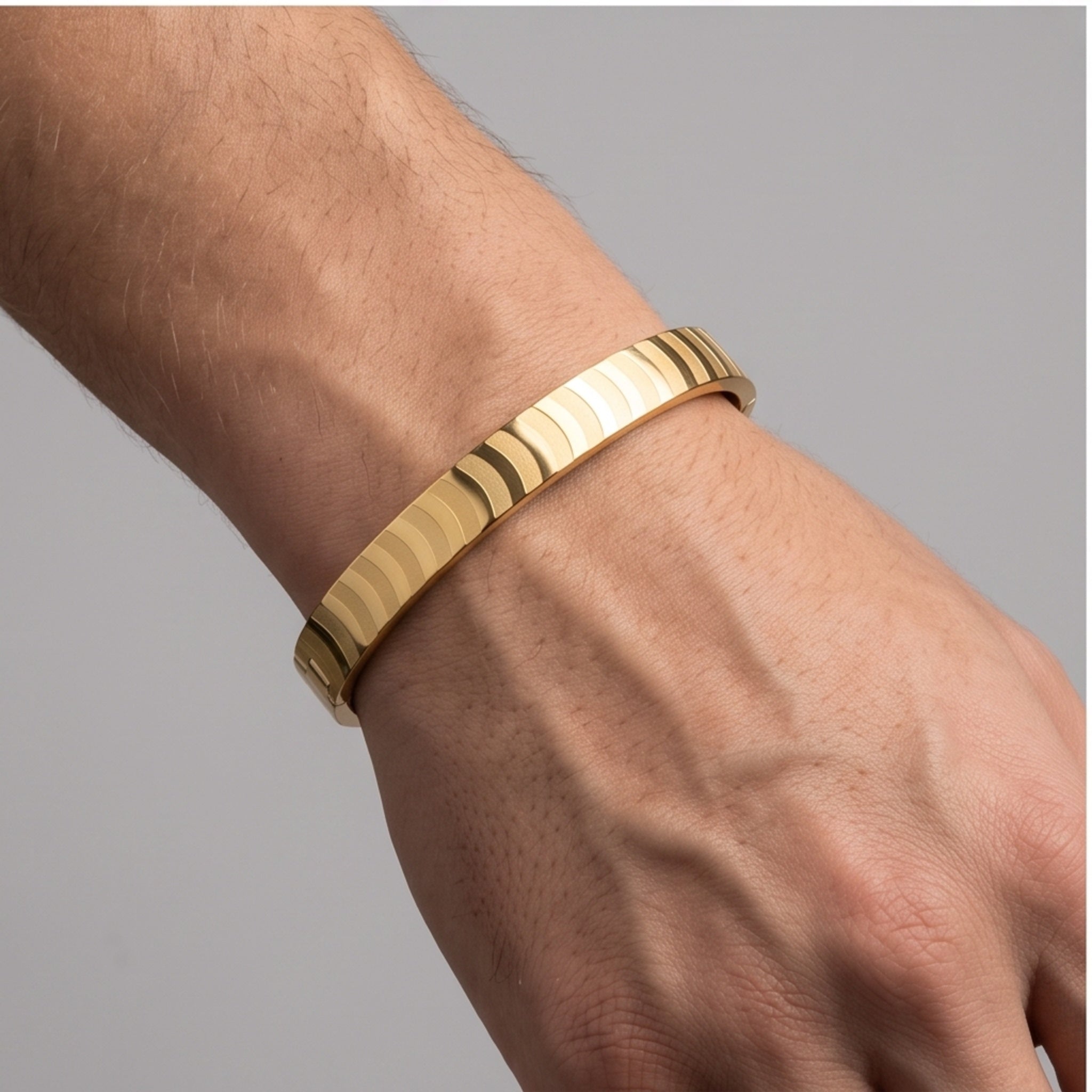 Trinity Luxe Combo – Premium Men's Stainless Steel Bracelet Combo in Gold, Silver & Rose Gold