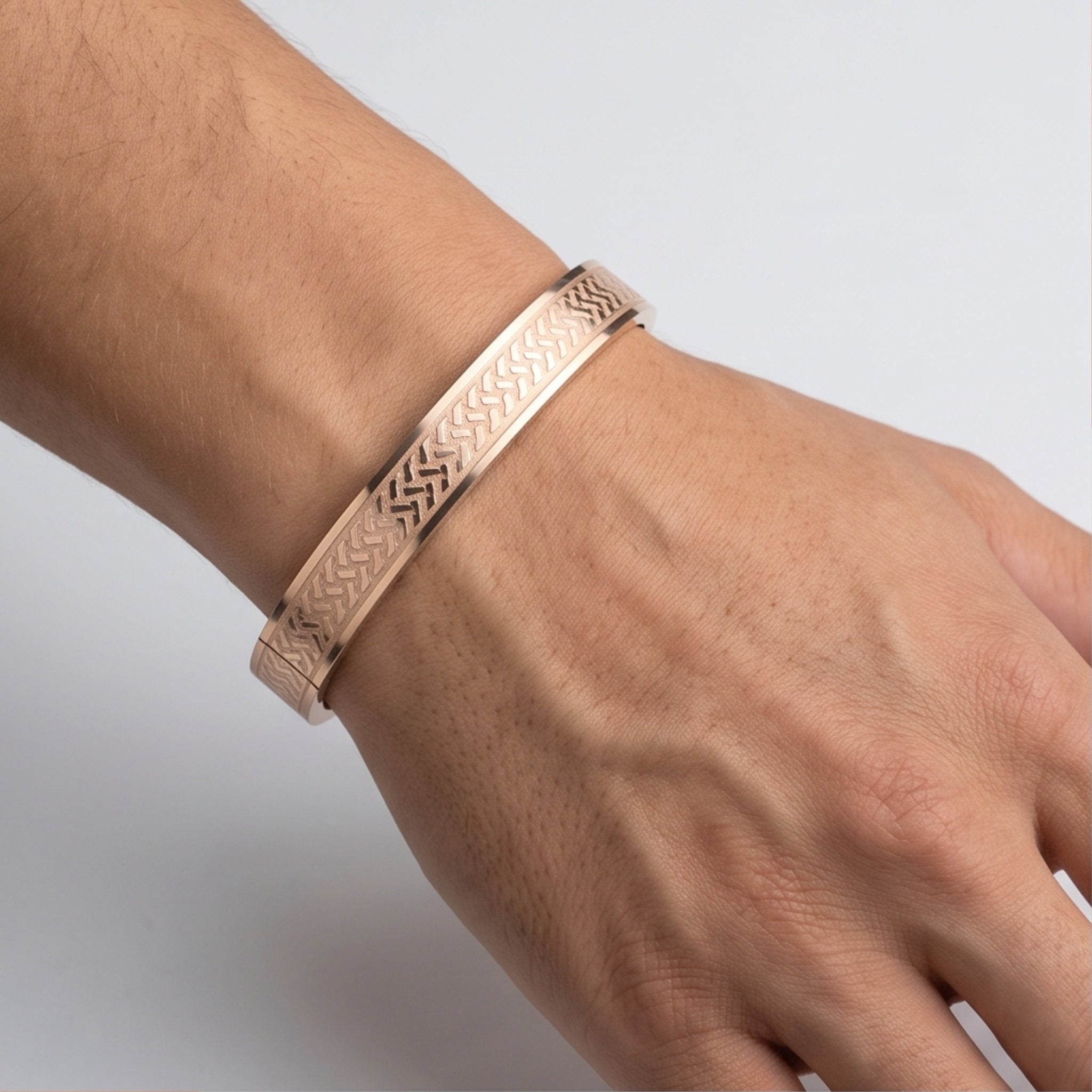 Trinity Luxe Combo – Premium Men's Stainless Steel Bracelet Combo in Gold, Silver & Rose Gold
