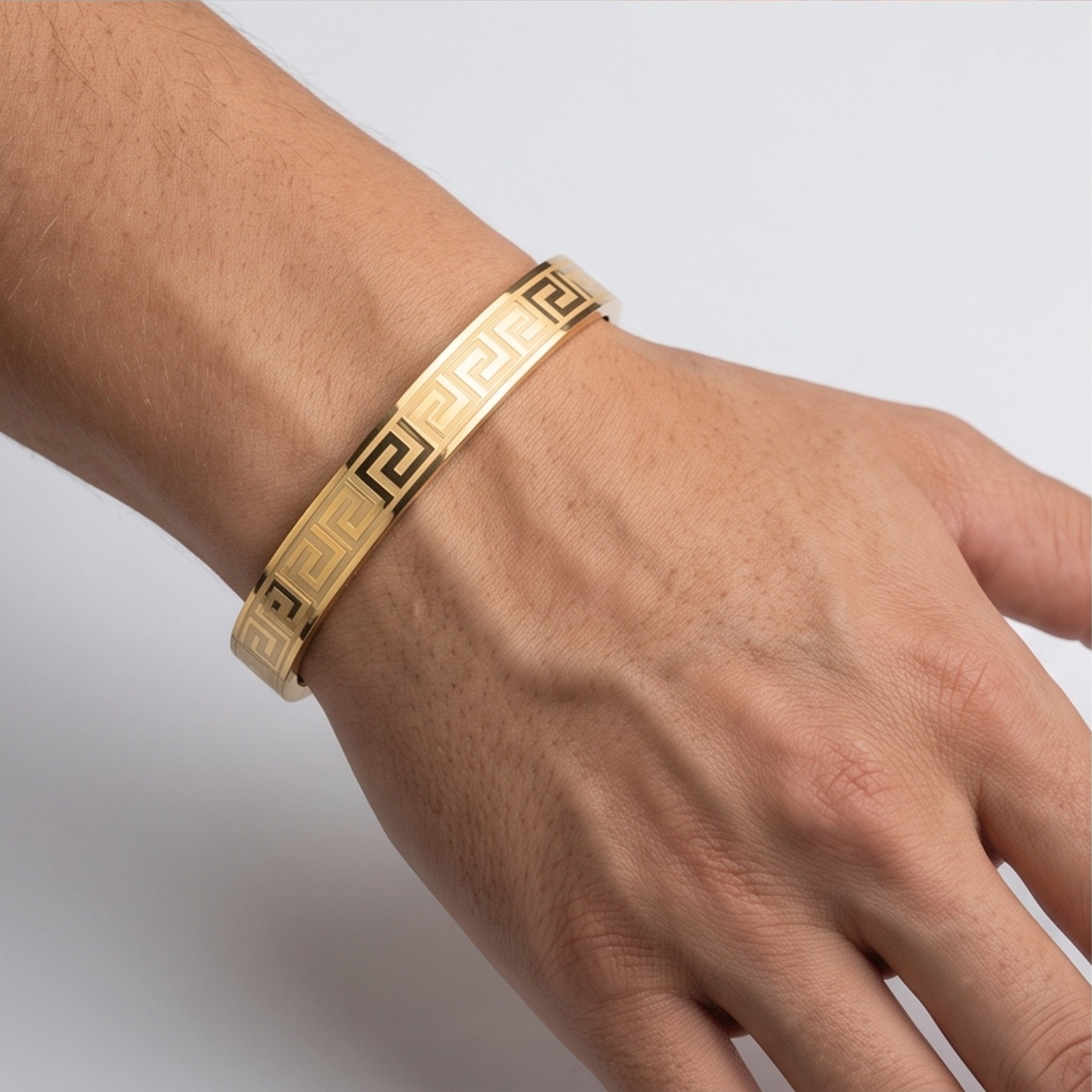 Trinity Luxe Combo – Premium Men's Stainless Steel Bracelet Combo in Gold, Silver & Rose Gold