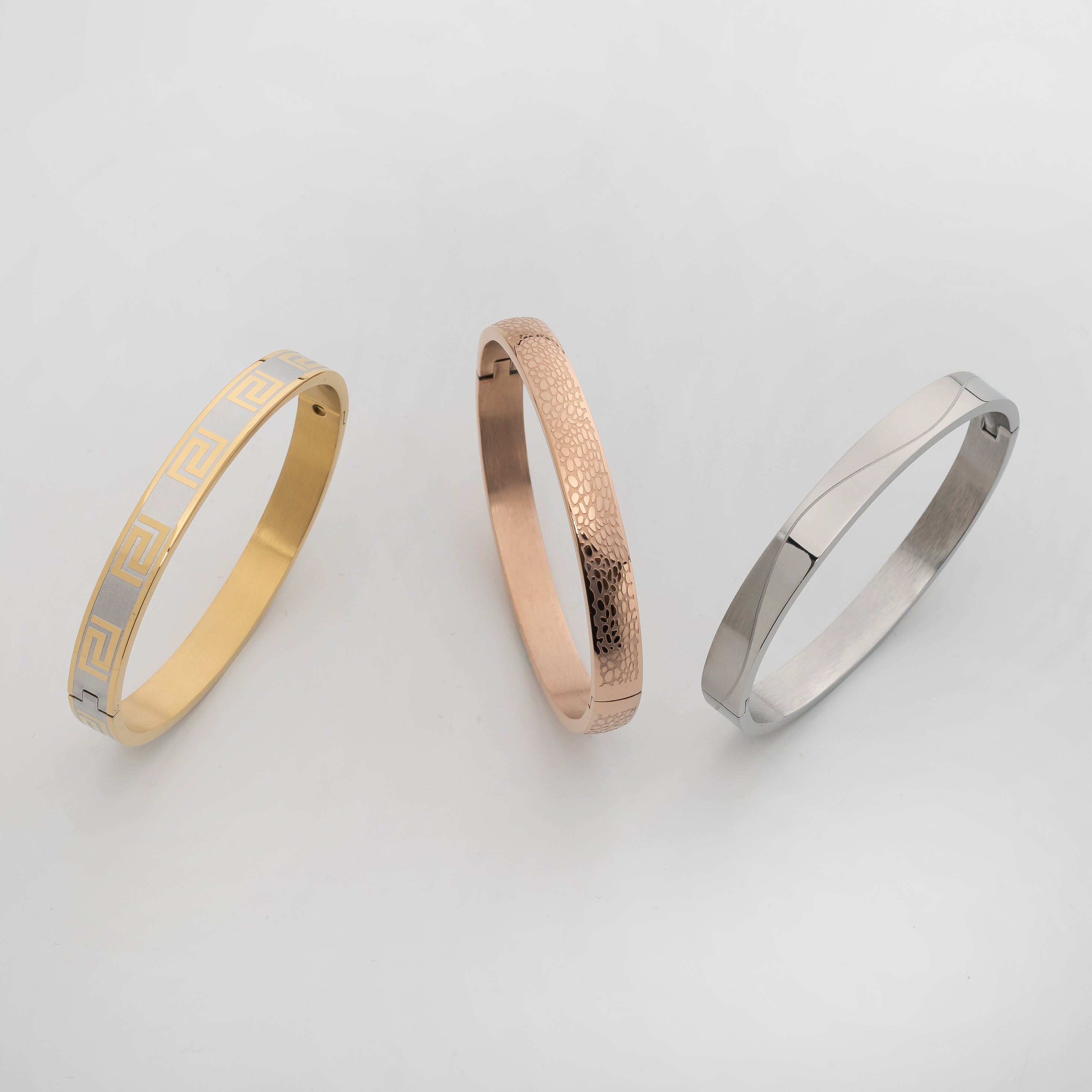 Signature Elite Combo – Premium Men's Bracelet Combo in Gold, Silver & Rose Gold