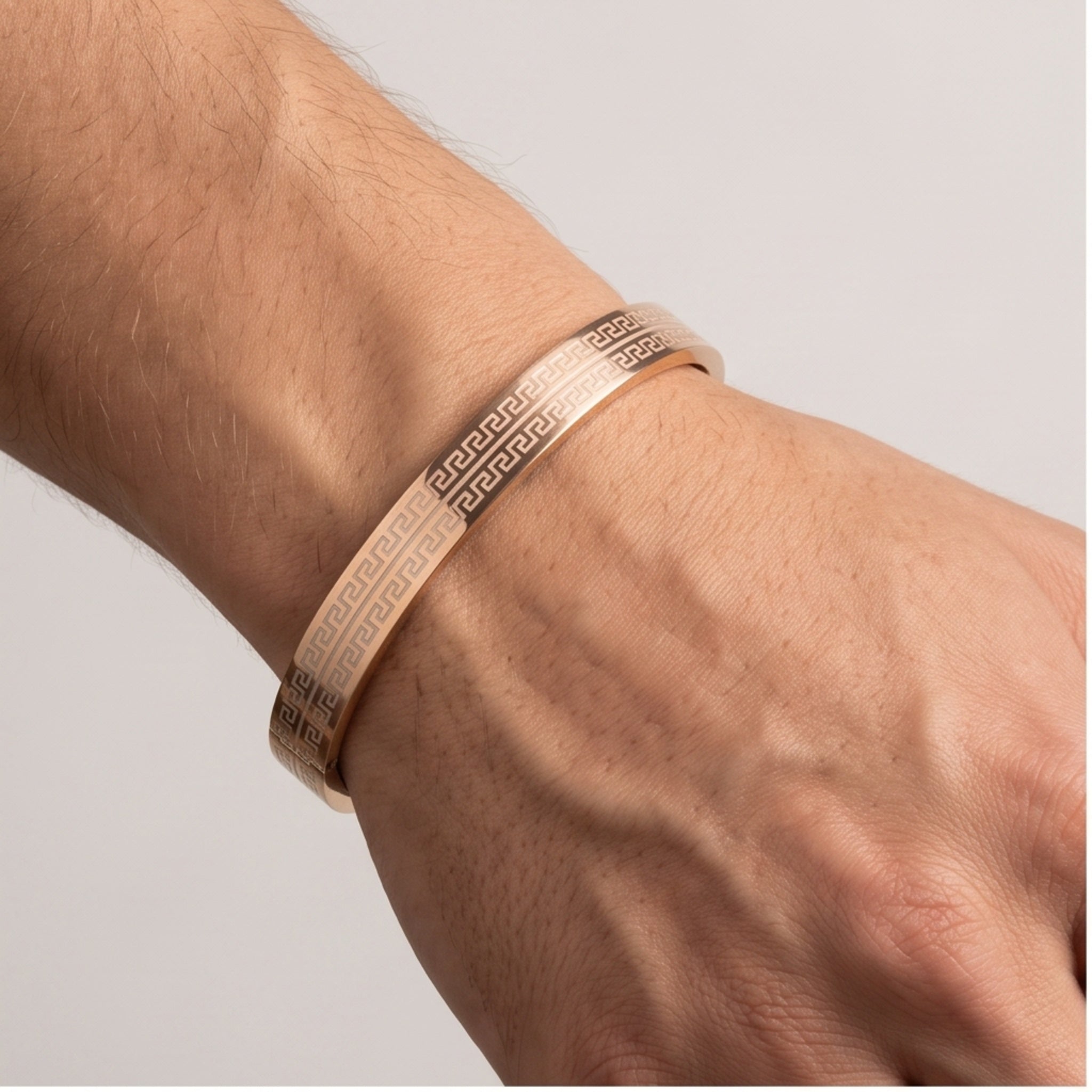 Trinity Edge Combo – Premium Men's Bracelet Combo in Gold, Rose Gold & Silver Finish