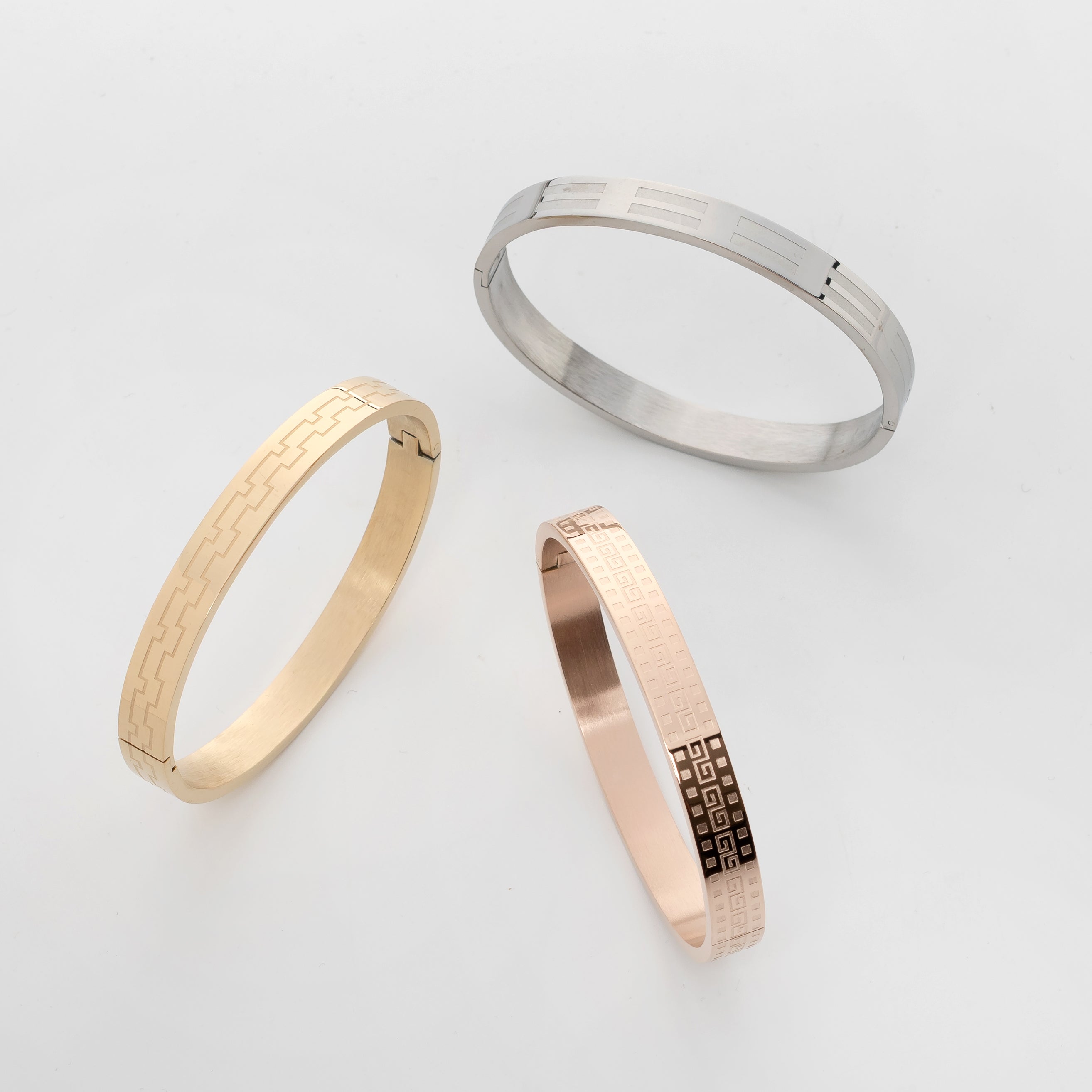 Vertex Edge – Premium Men's Geometric Stainless Steel Bangle Bracelet