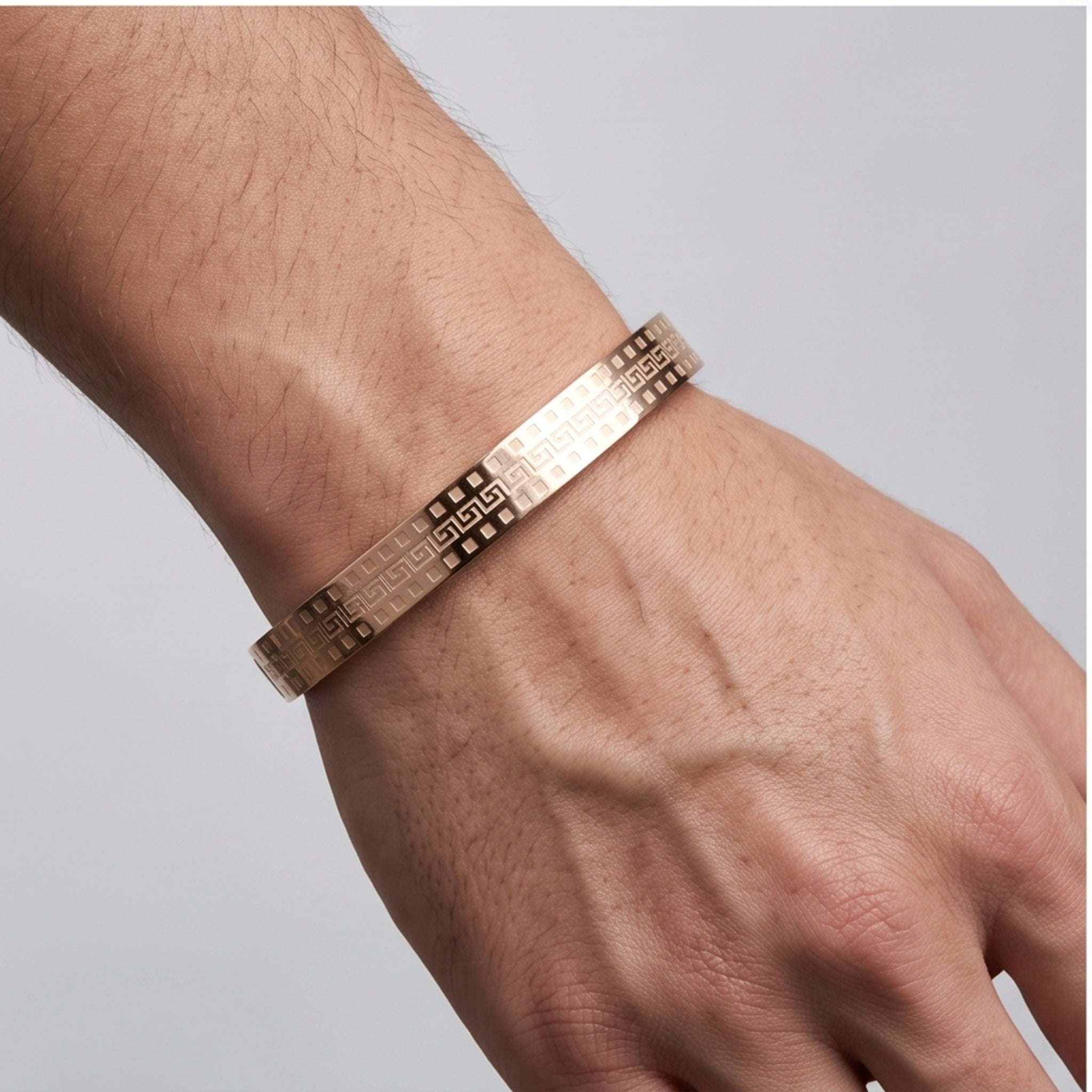 Vertex Edge – Premium Men's Geometric Stainless Steel Bangle Bracelet
