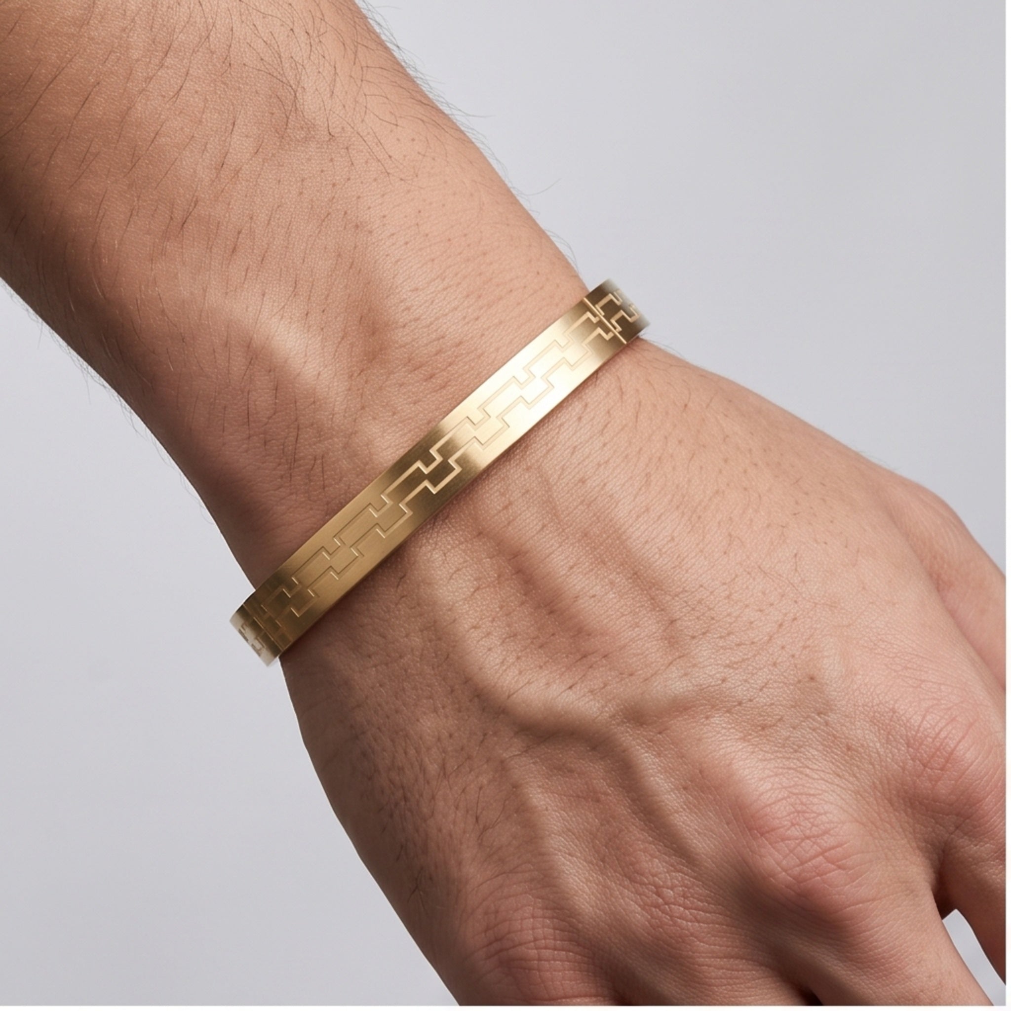 Vertex Edge – Premium Men's Geometric Stainless Steel Bangle Bracelet