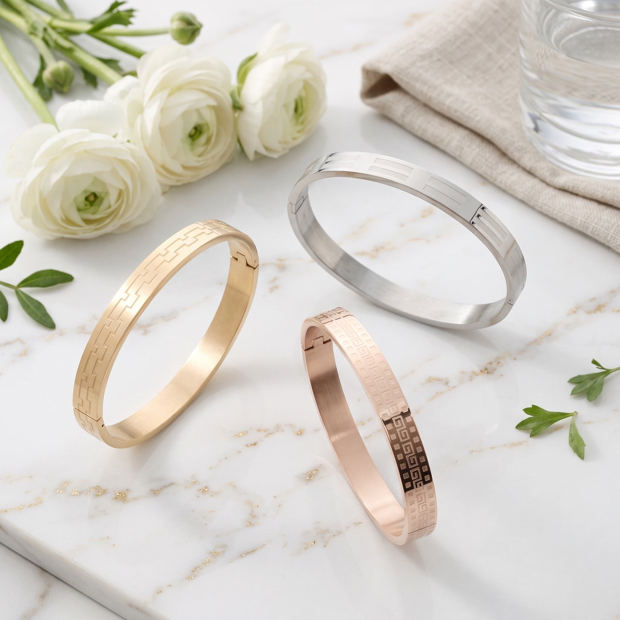 Vertex Edge – Premium Men's Geometric Stainless Steel Bangle Bracelet