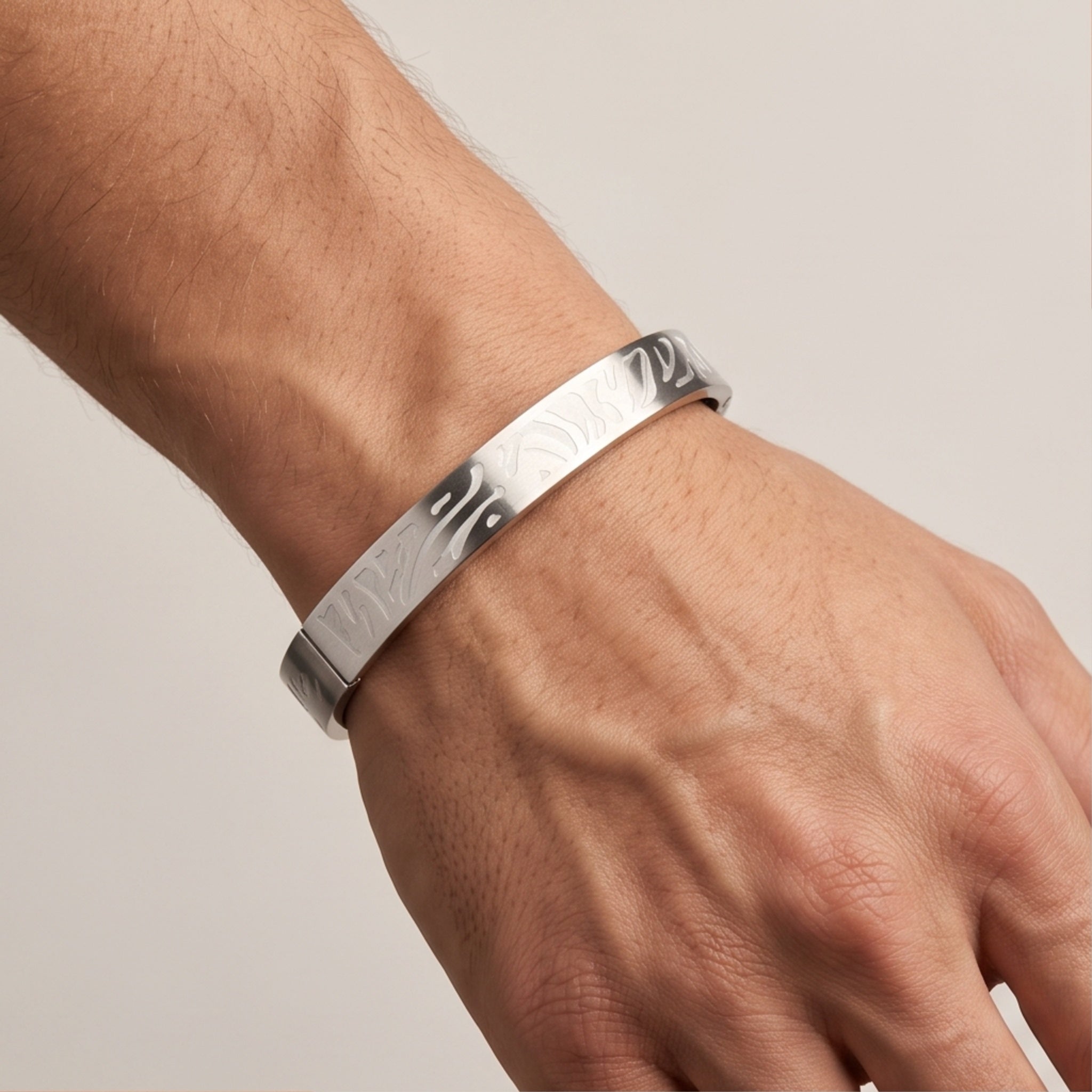 Aurex Cuff Combo – Premium Men's Stainless Steel Engraved Open Cuff Bracelet Set (3-Piece)