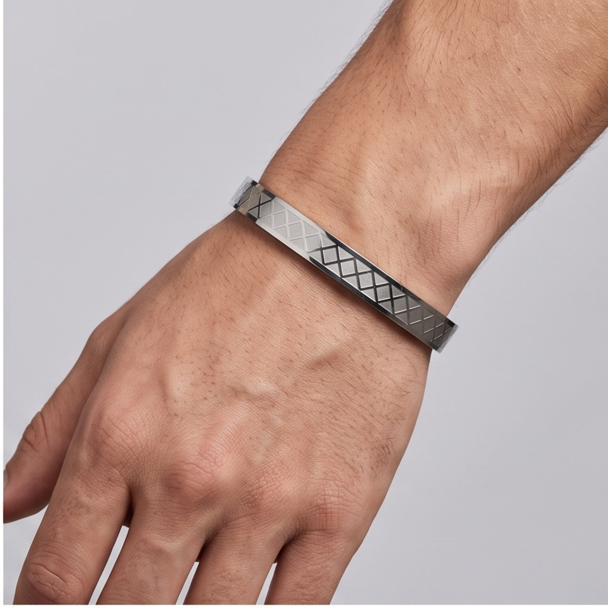 Monarch Cuff Combo – Premium Men's Stainless Steel Engraved Open Cuff Bracelet Set (3-Piece)