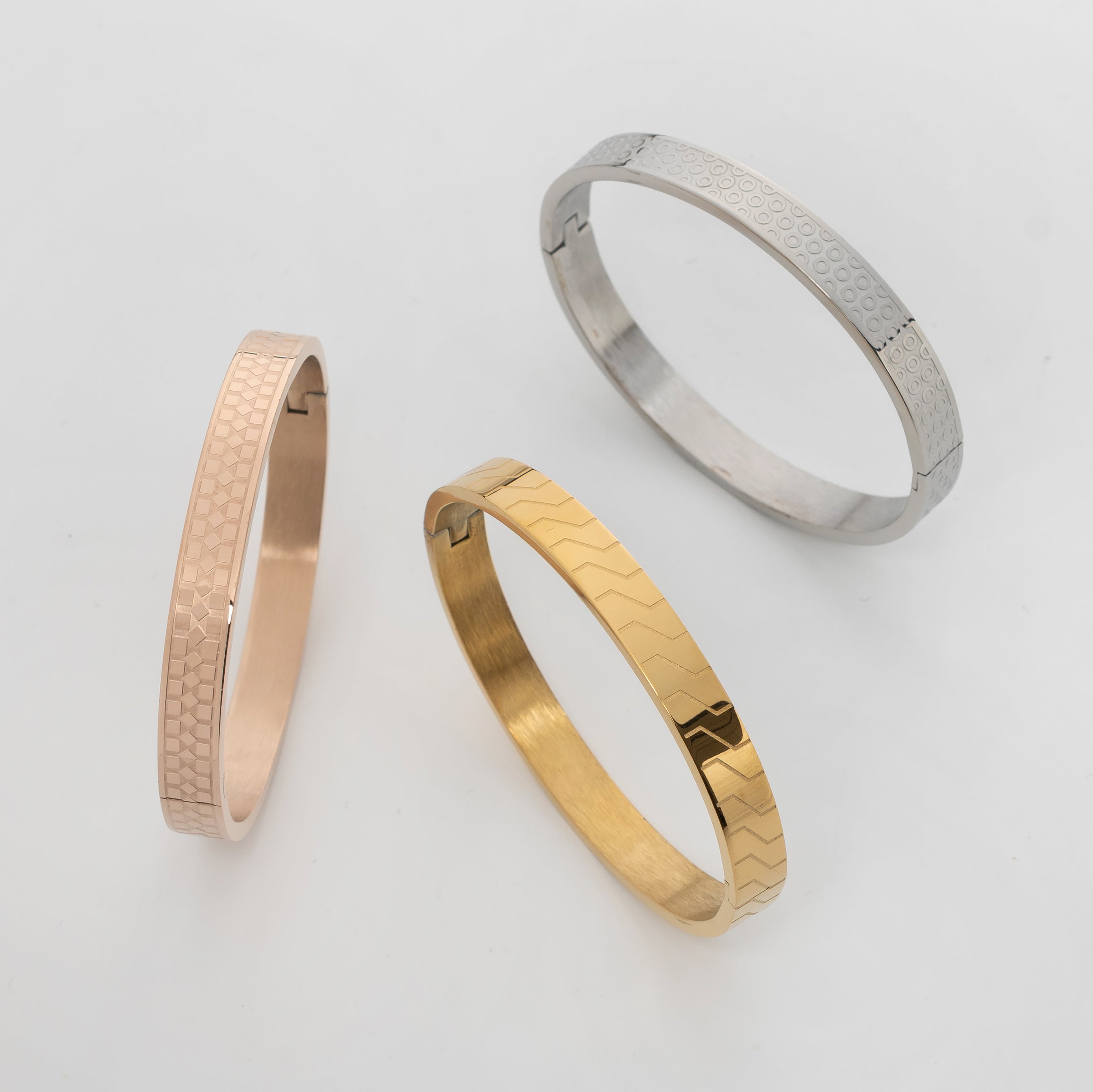 Vertex Luxe – Premium Men's Geometric Stainless Steel Cuff Bracelet