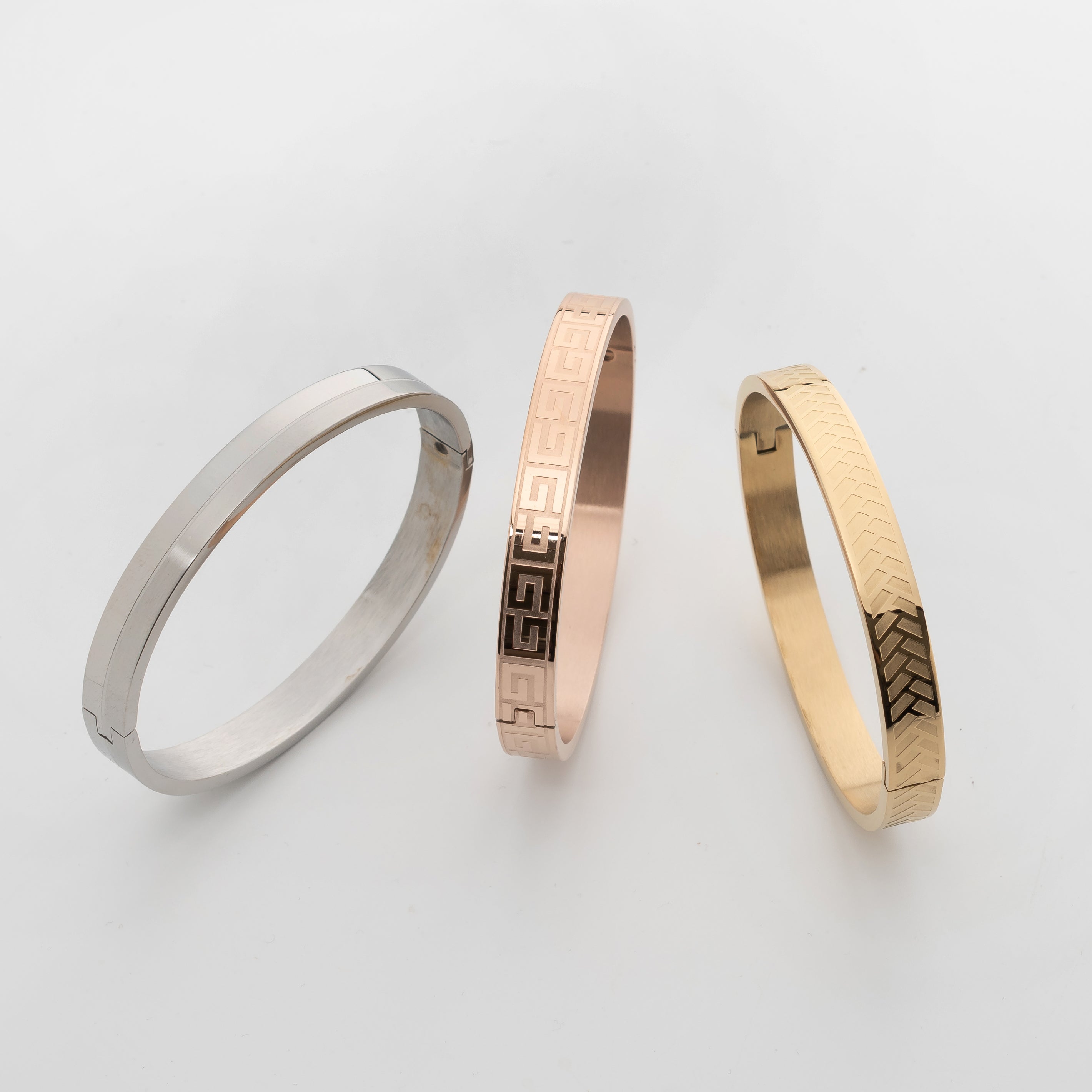 Monarch Edge – Premium Men's Stainless Steel Geometric Cuff Bracelet