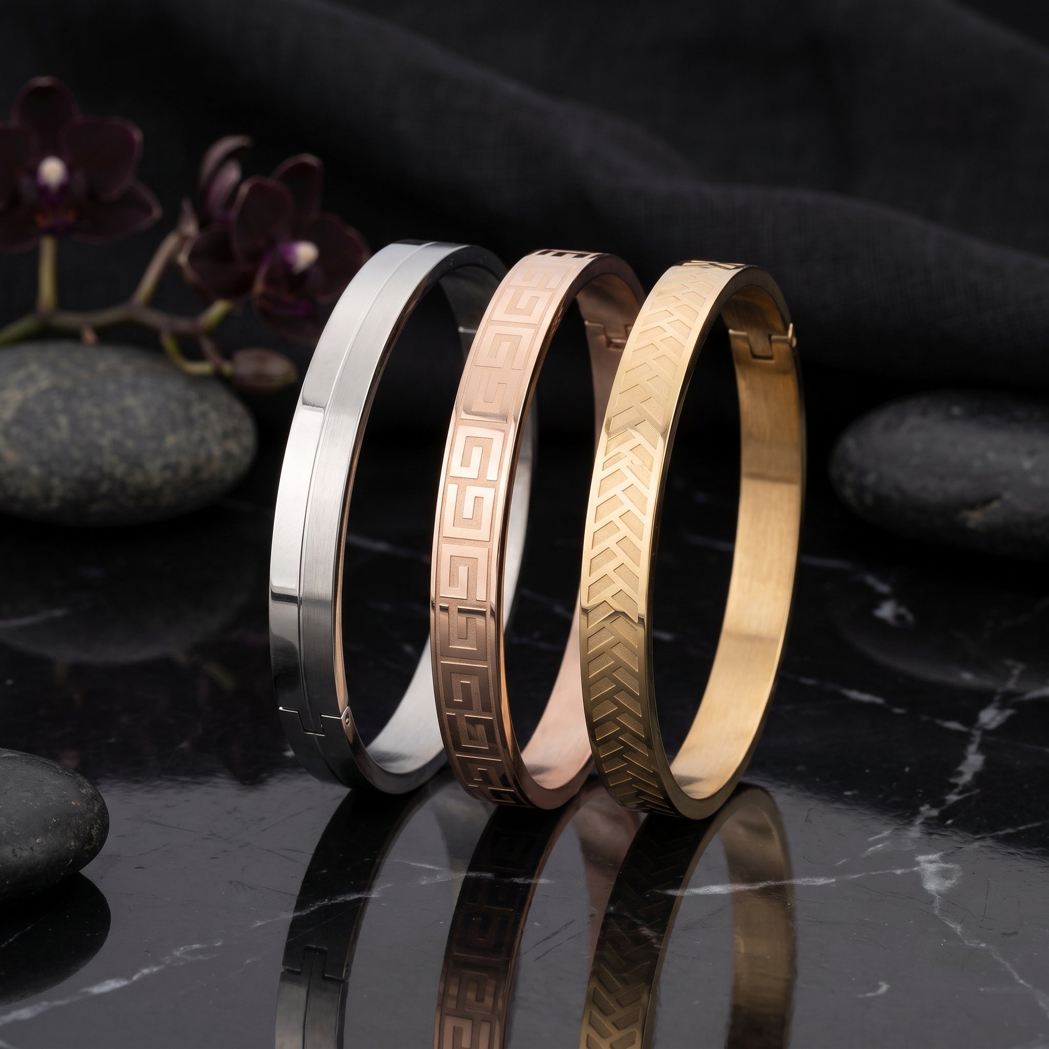 Monarch Edge – Premium Men's Stainless Steel Geometric Cuff Bracelet