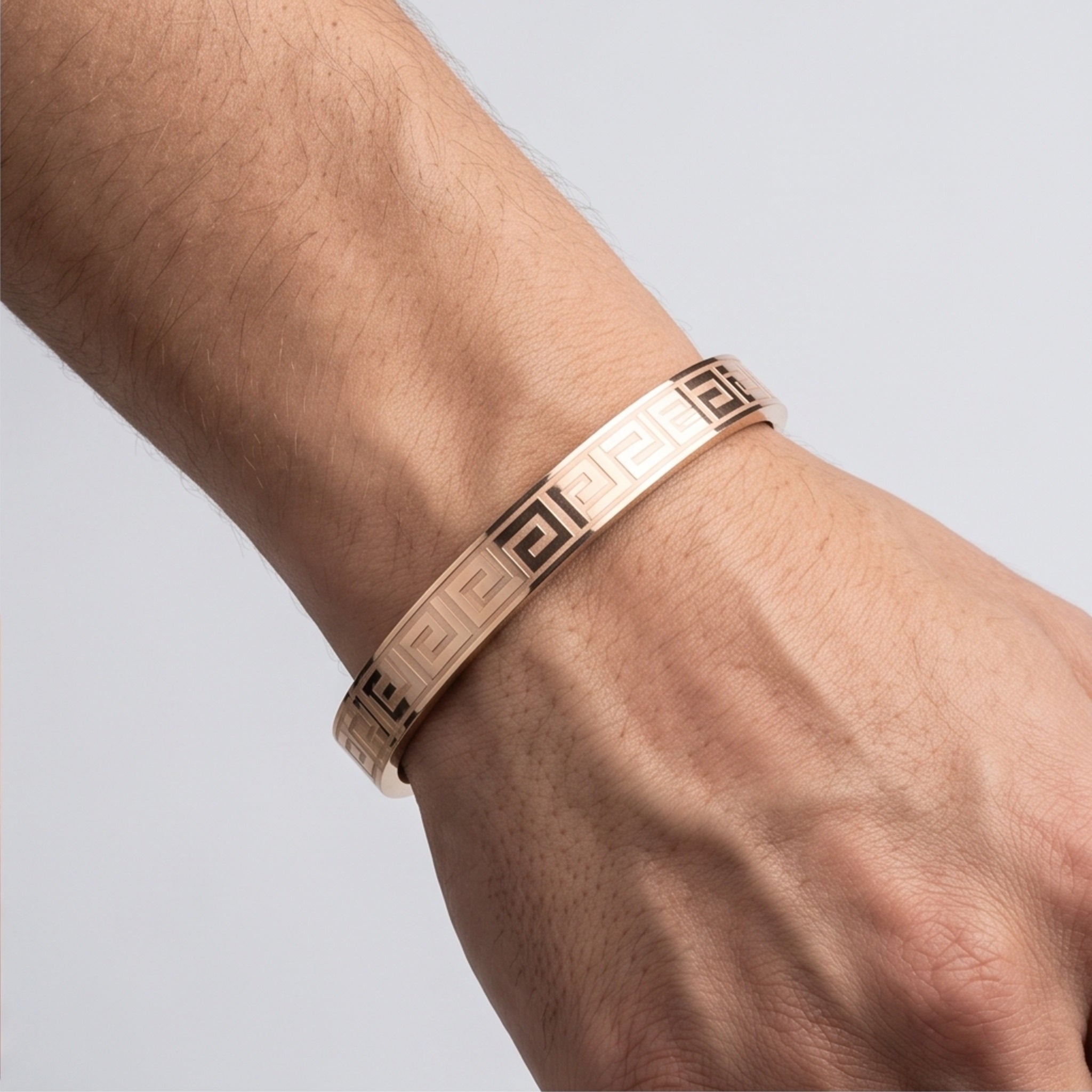 Monarch Edge – Premium Men's Stainless Steel Geometric Cuff Bracelet