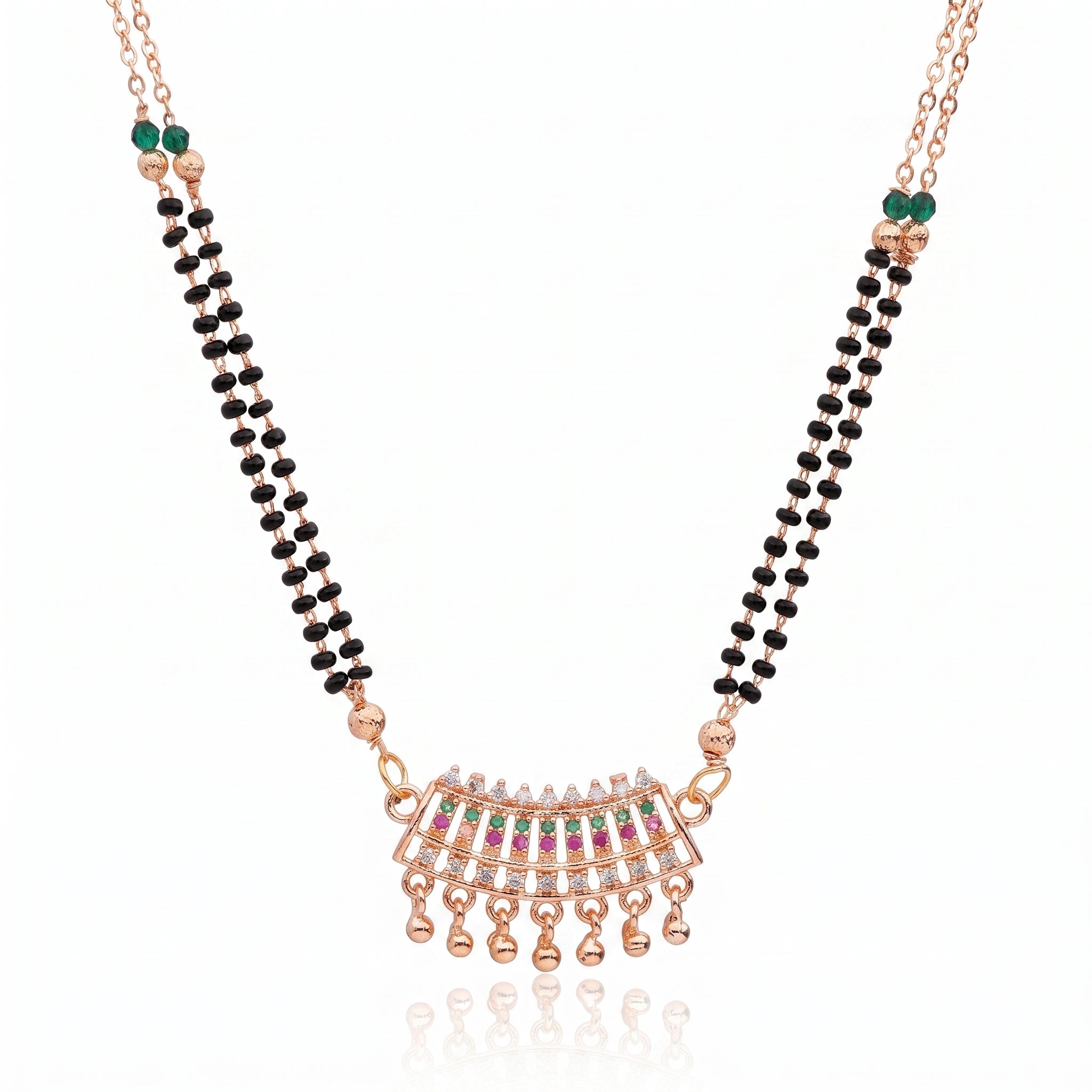 Regal Prism – Premium Rose Gold Designer Mangalsutra for Women