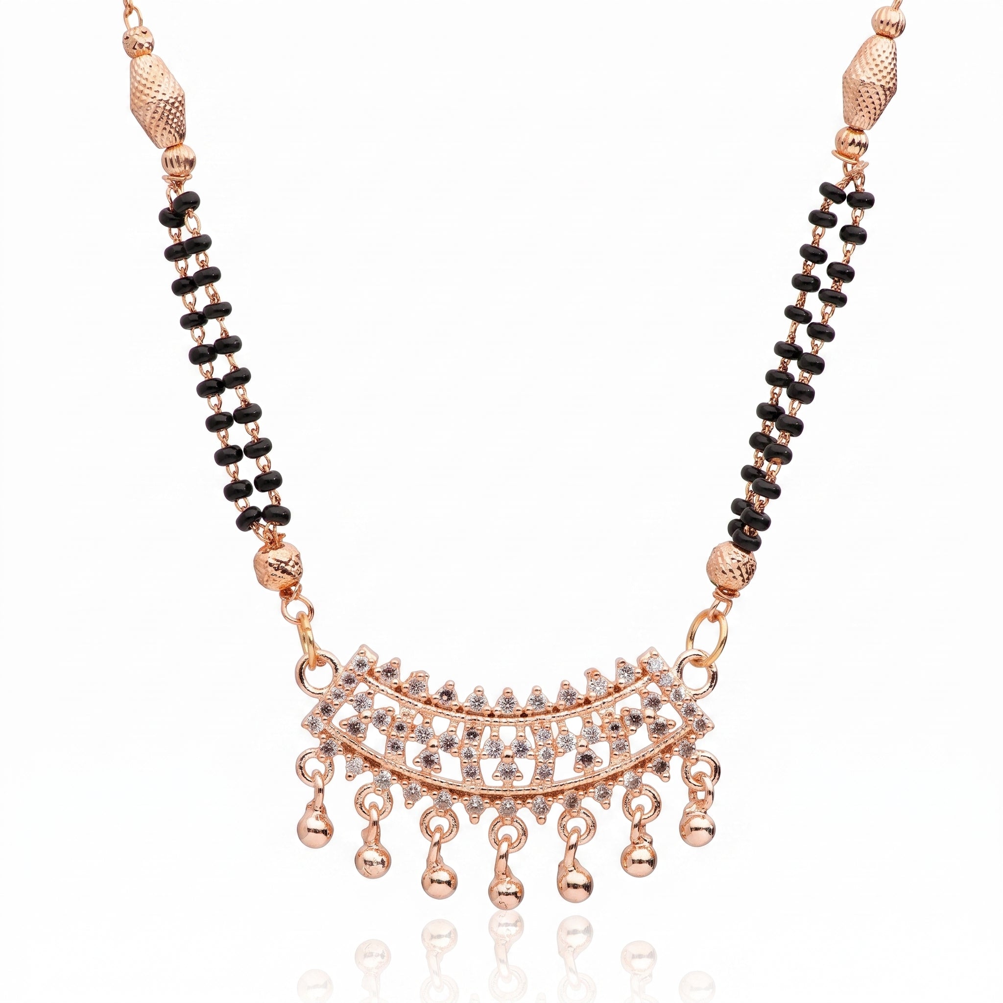 Aurelia Charm – Premium Rose Gold Designer Mangalsutra for Women