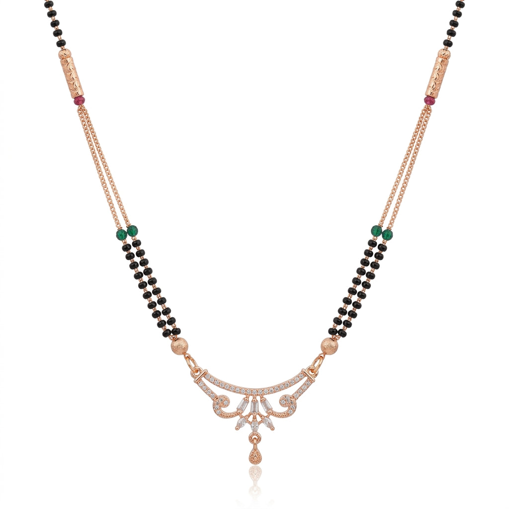 Rose Grace Mangalsutra – Premium Rose Gold Tone Designer mangalsutra for Women