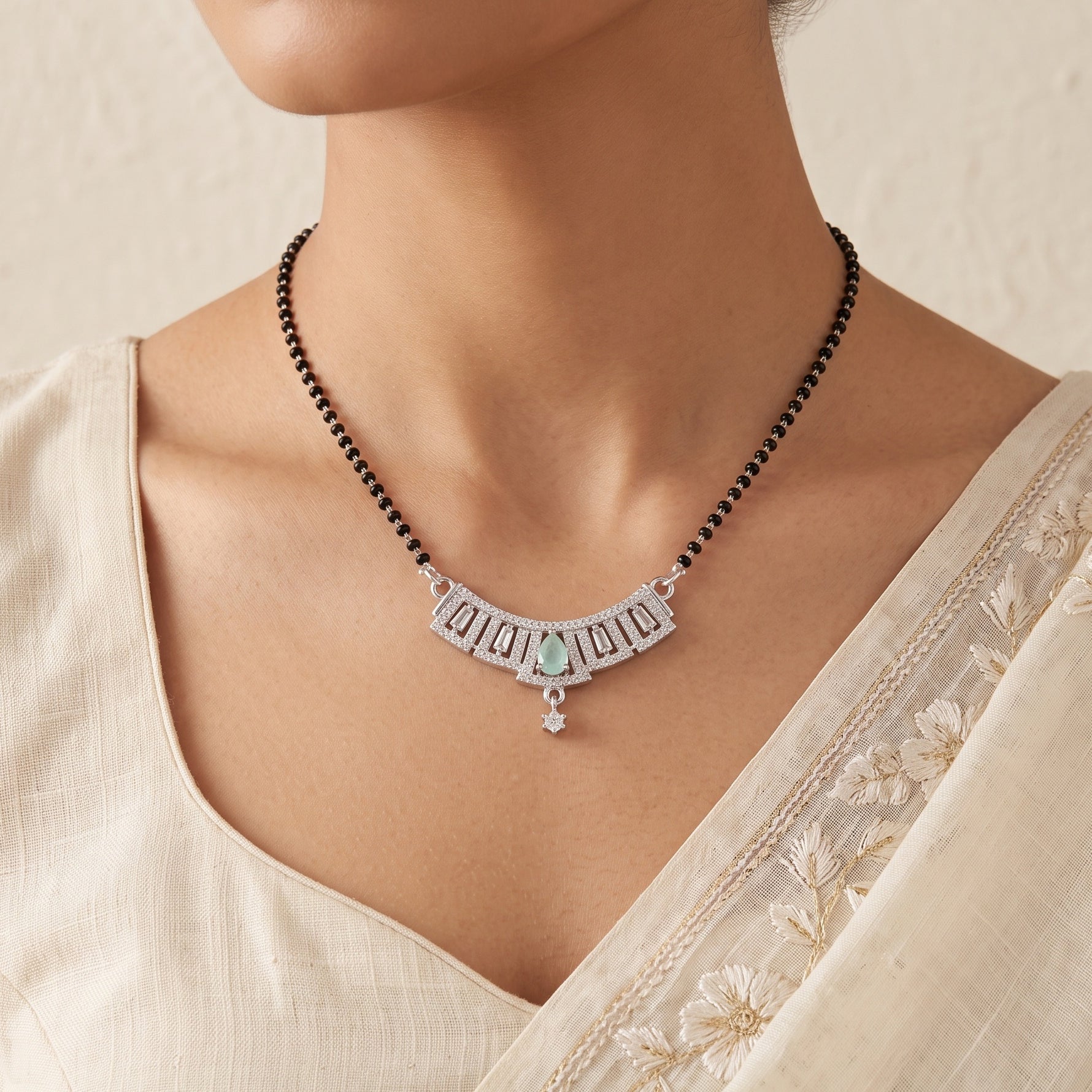 Mint Geometry – Premium Geometric Mangalsutra for Women