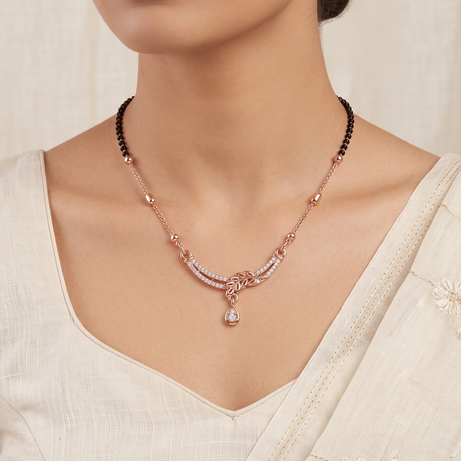 Rose Vine – Premium Women’s Floral Mangalsutra