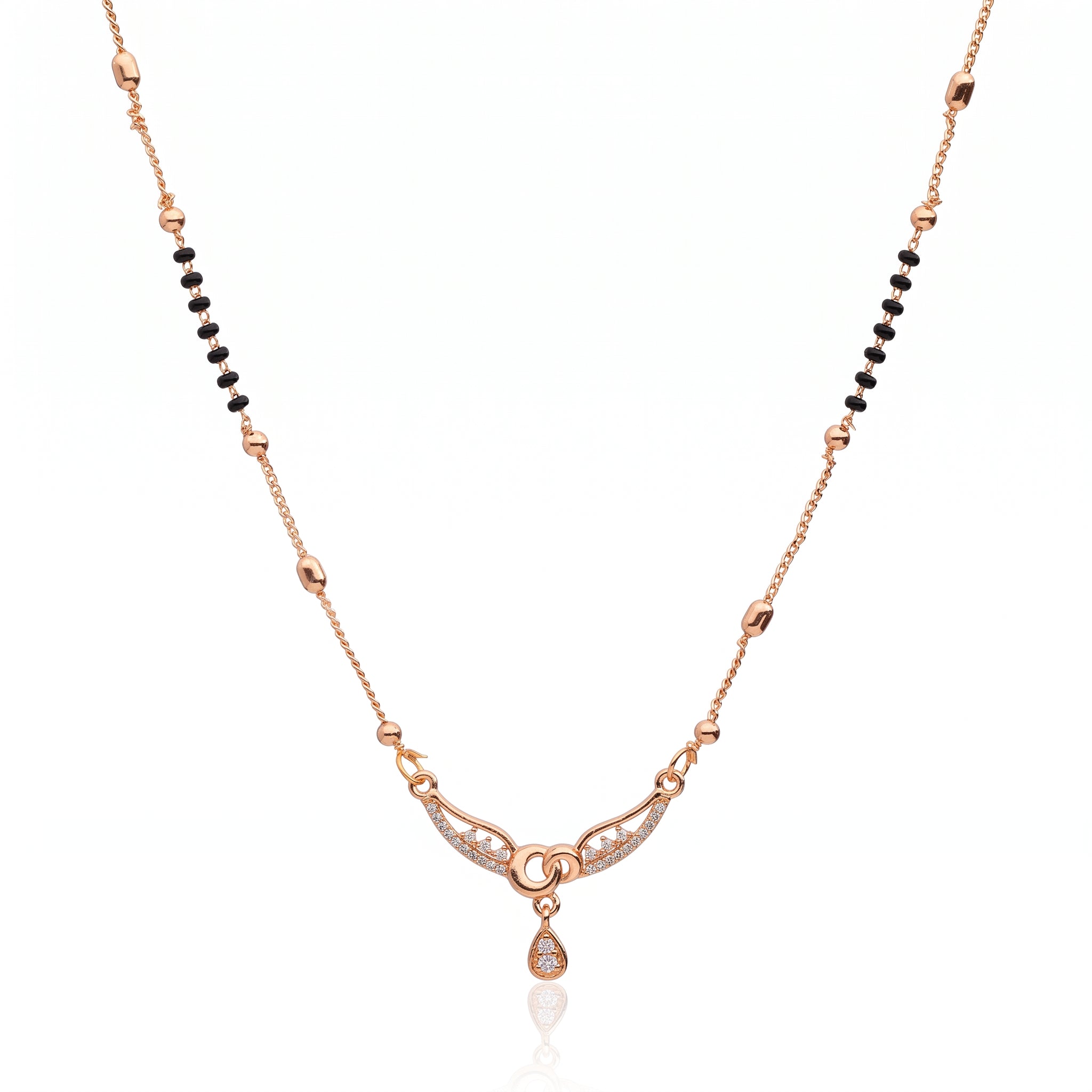 Eterna Teardrop – Premium Rose Gold Mangalsutra for Women