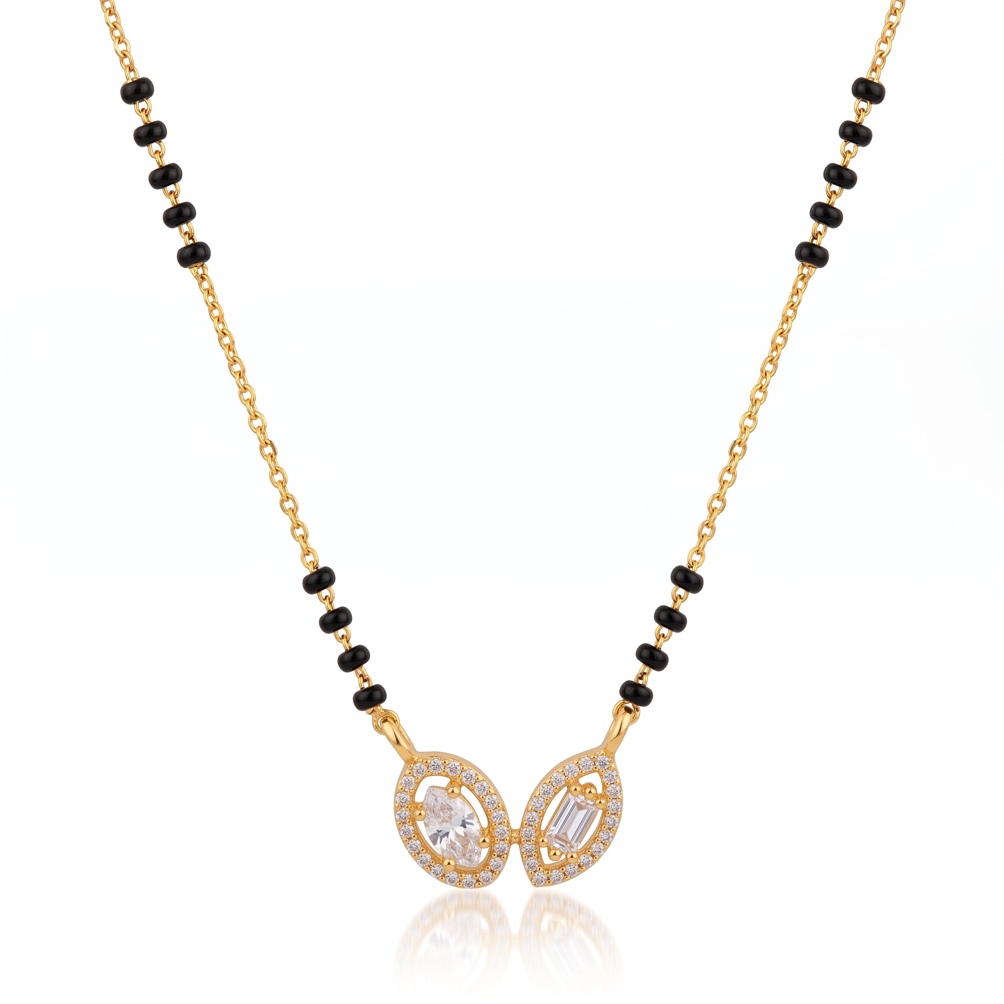 Eclipse Twin – Premium Women’s Gold-Tone Mangalsutra
