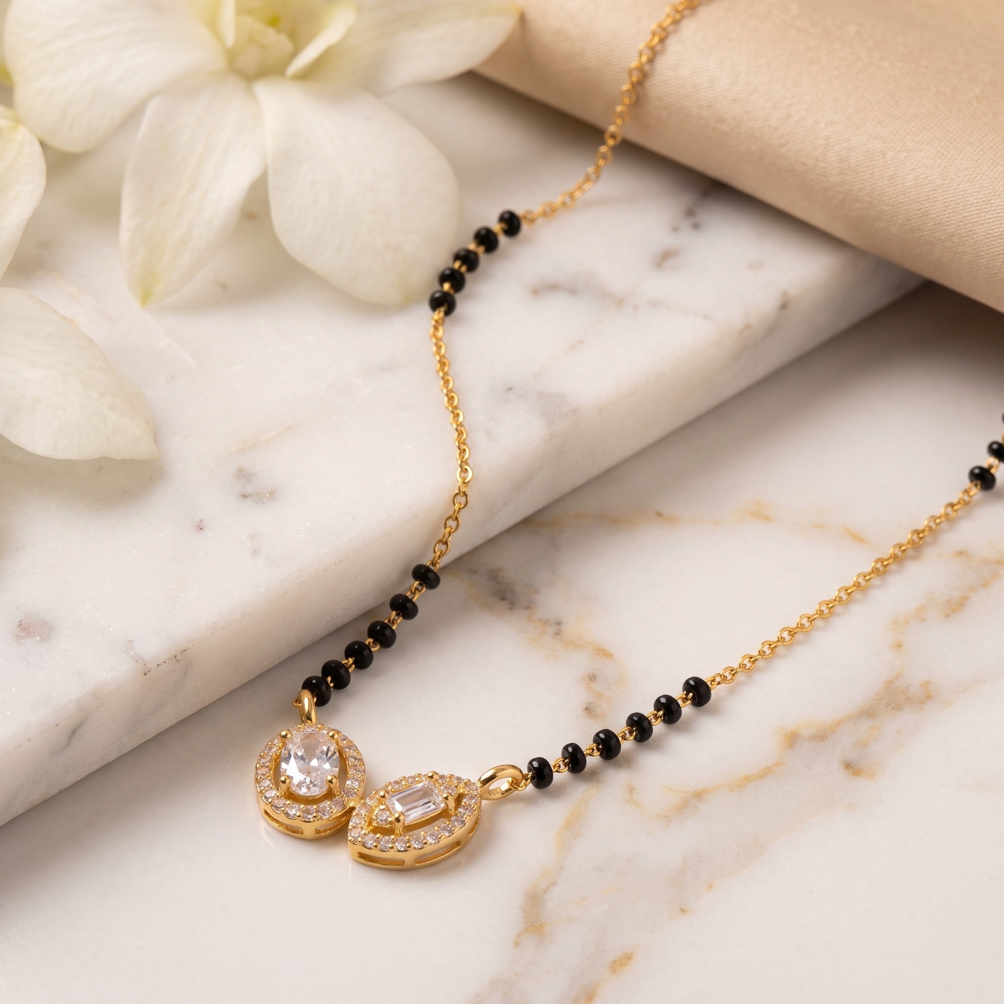 Eclipse Twin – Premium Women’s Gold-Tone Mangalsutra