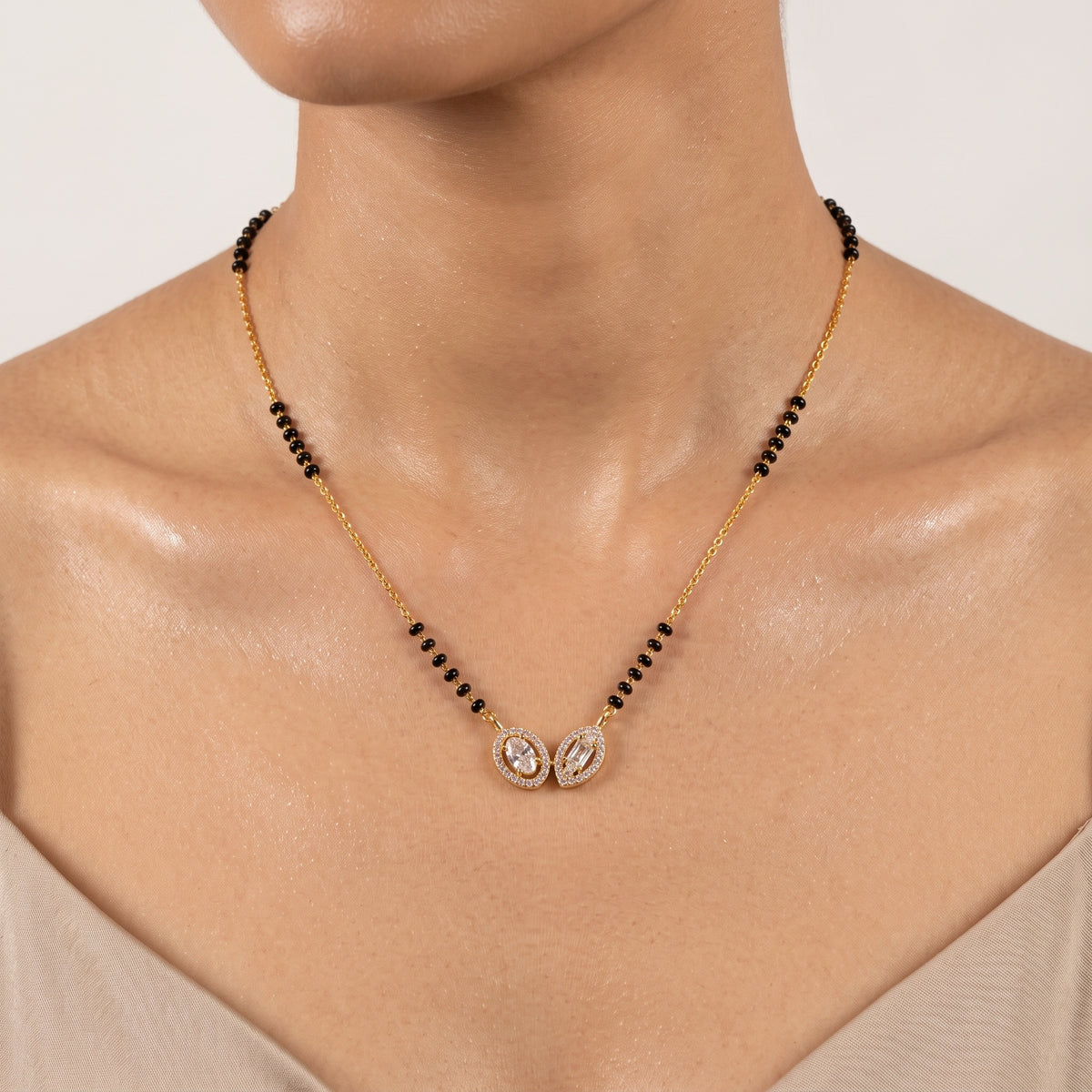 Eclipse Twin – Premium Women’s Gold-Tone Mangalsutra
