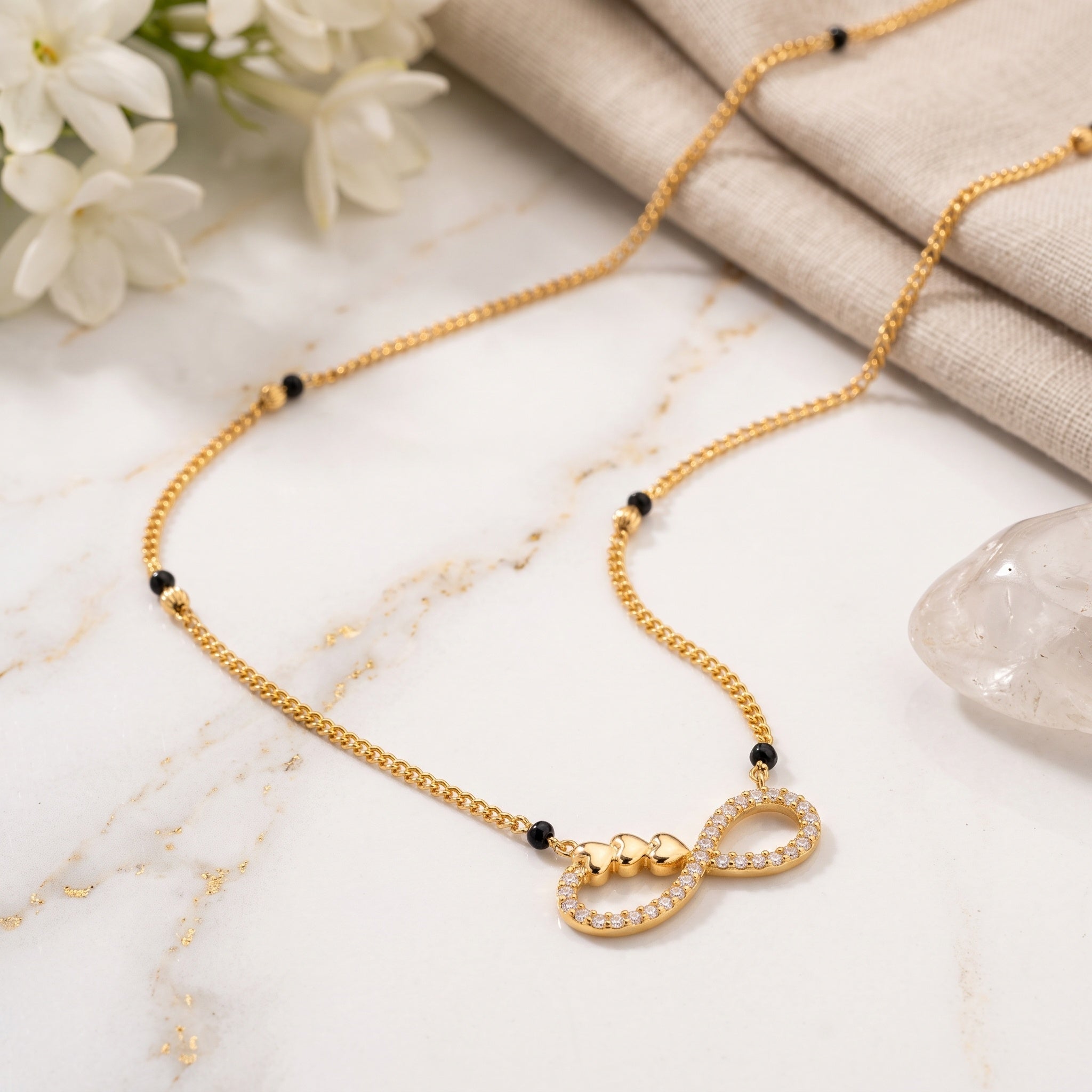 Eternal Infinity – Premium Women’s Gold-Tone Infinity Mangalsutra