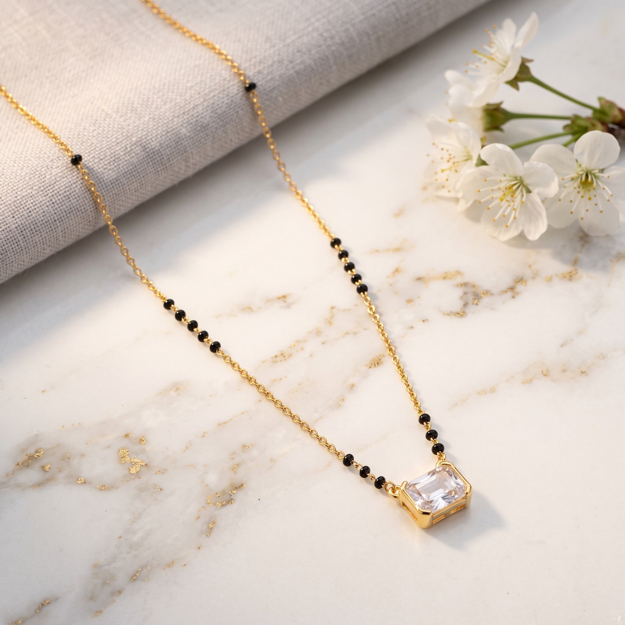 Elysia Stone Mangalsutra – Premium Gold-Tone for Women