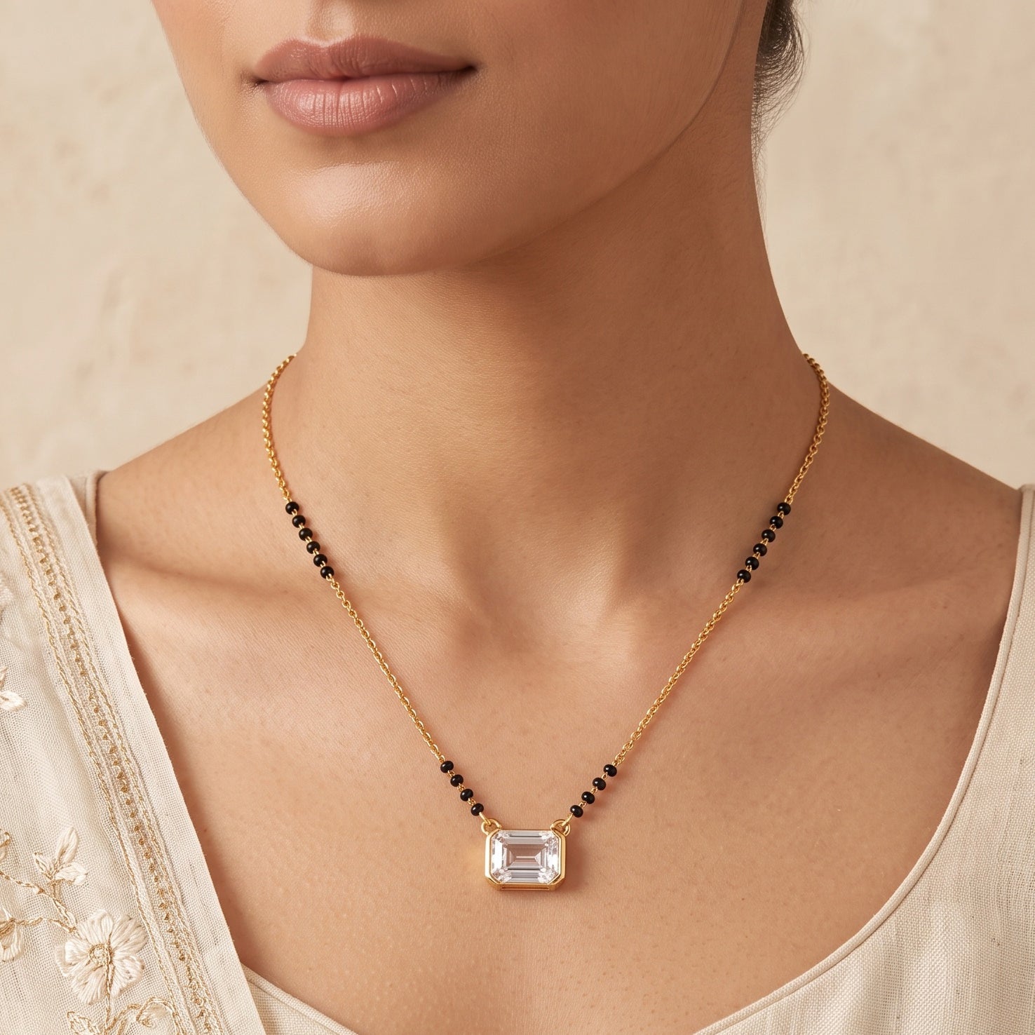 Elysia Stone Mangalsutra – Premium Gold-Tone for Women