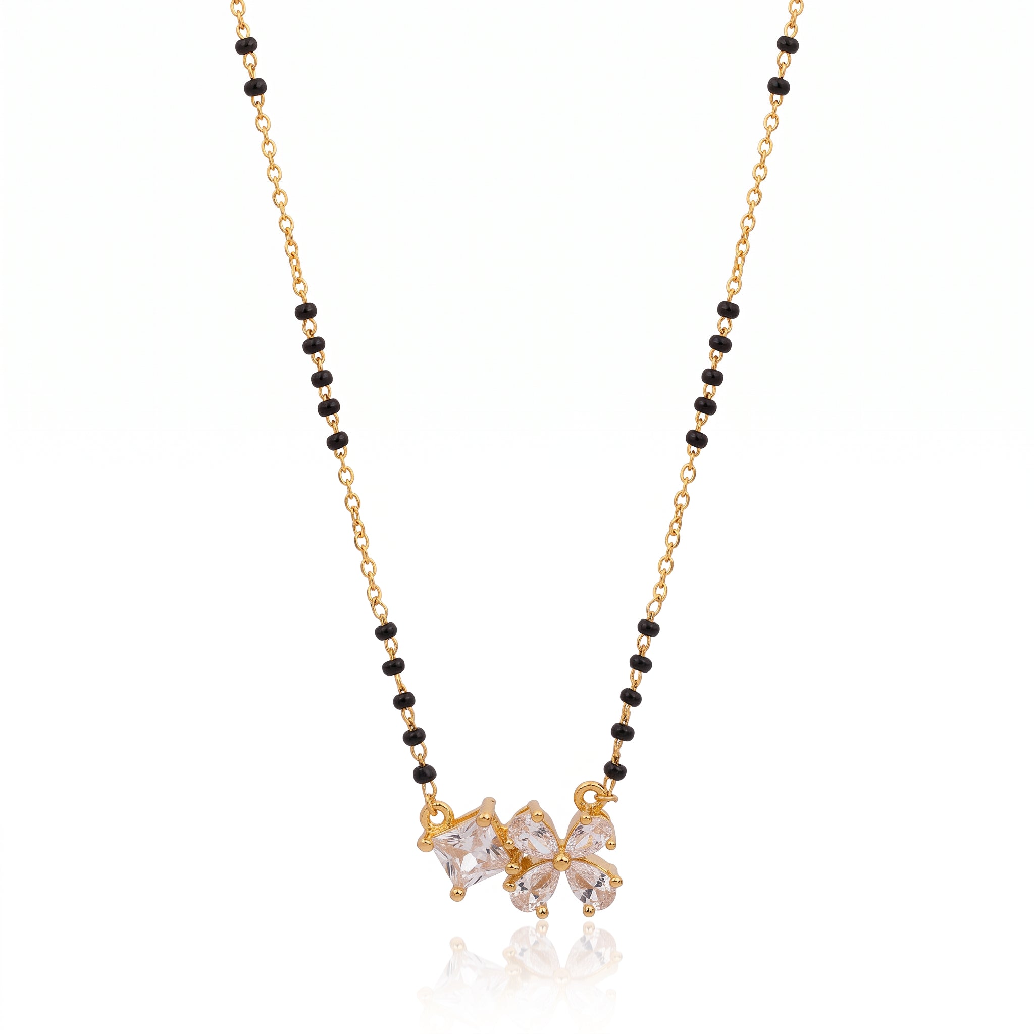 Flora Grace Mangalsutra – Premium Gold-Tone Floral for Women