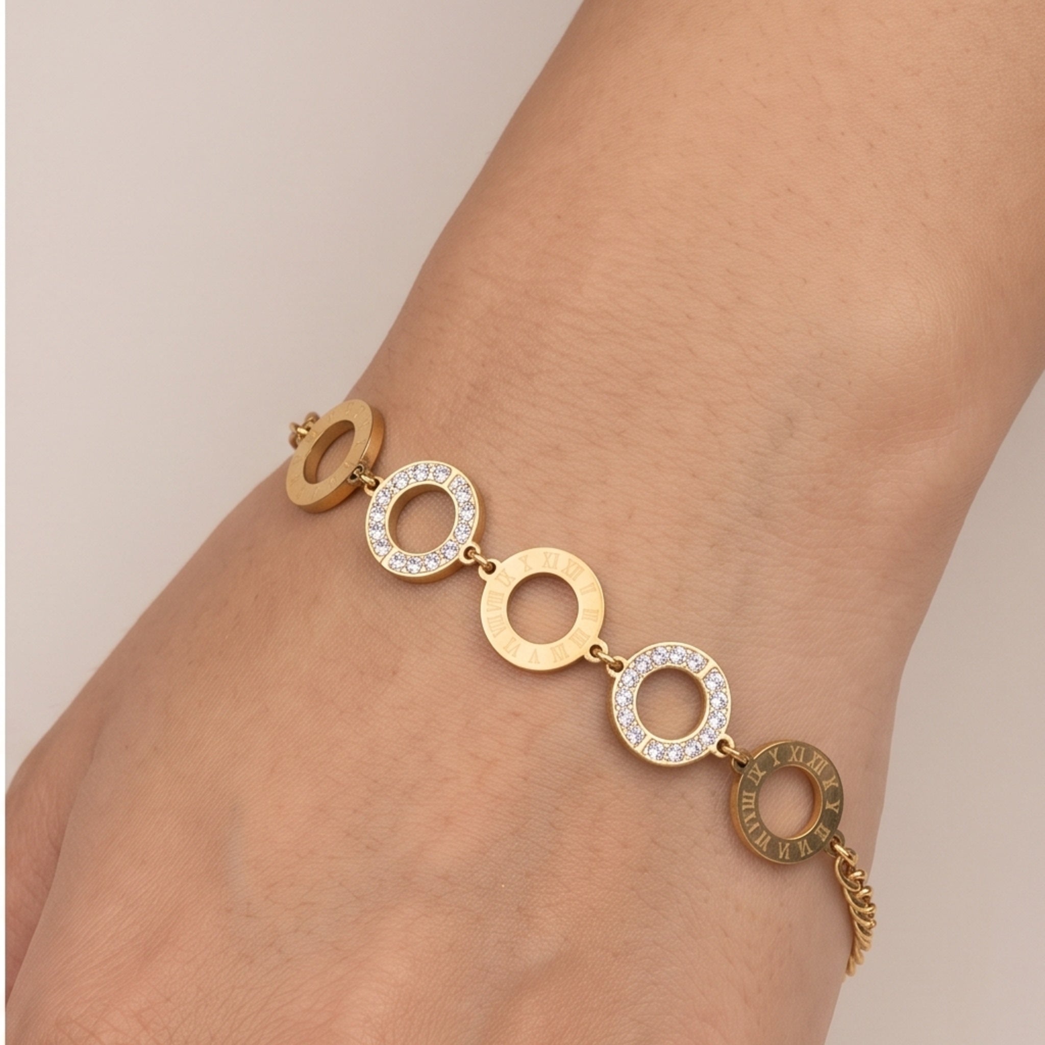 Imperia Luxe Set – Premium Gold Crystal Jewelry Set for Women
