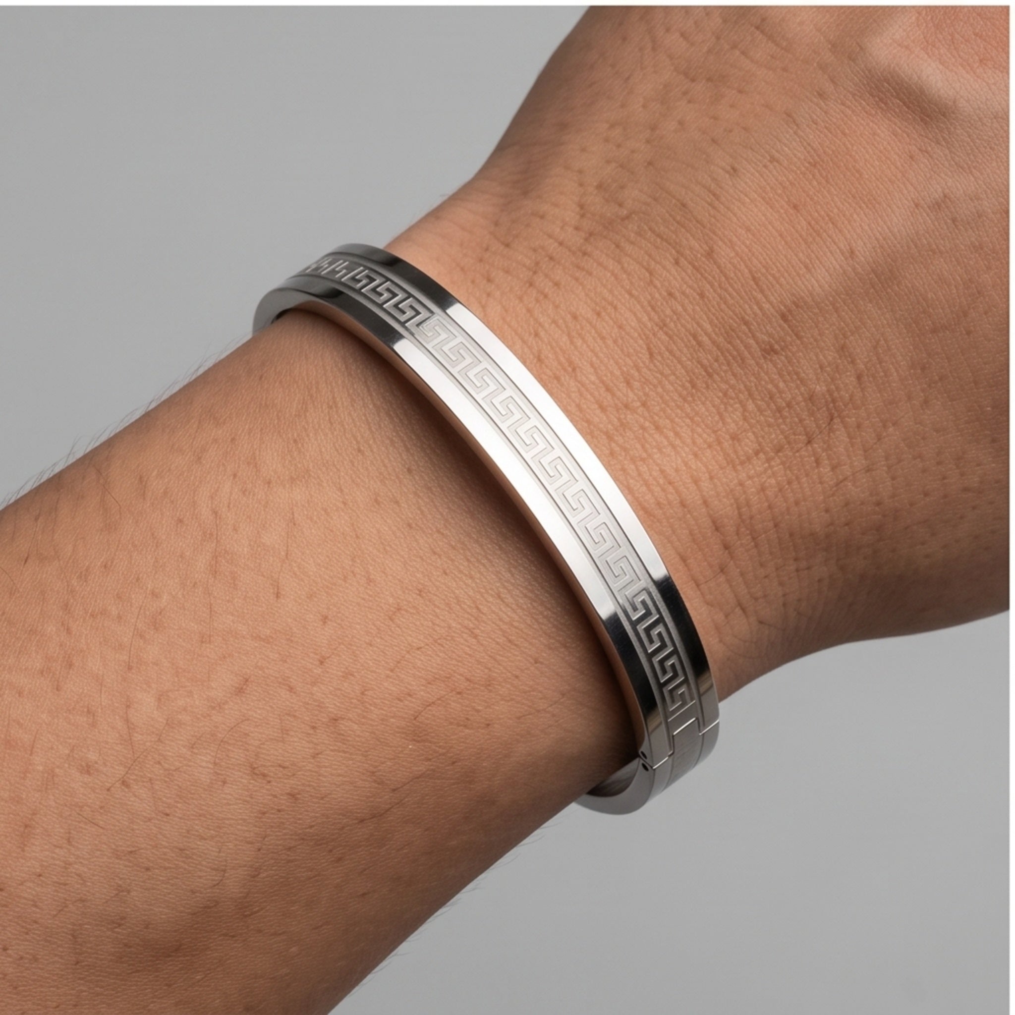 Aether Cuff Combo – Premium Men's  Textured Open Cuff Bracelet Set (3-Piece)